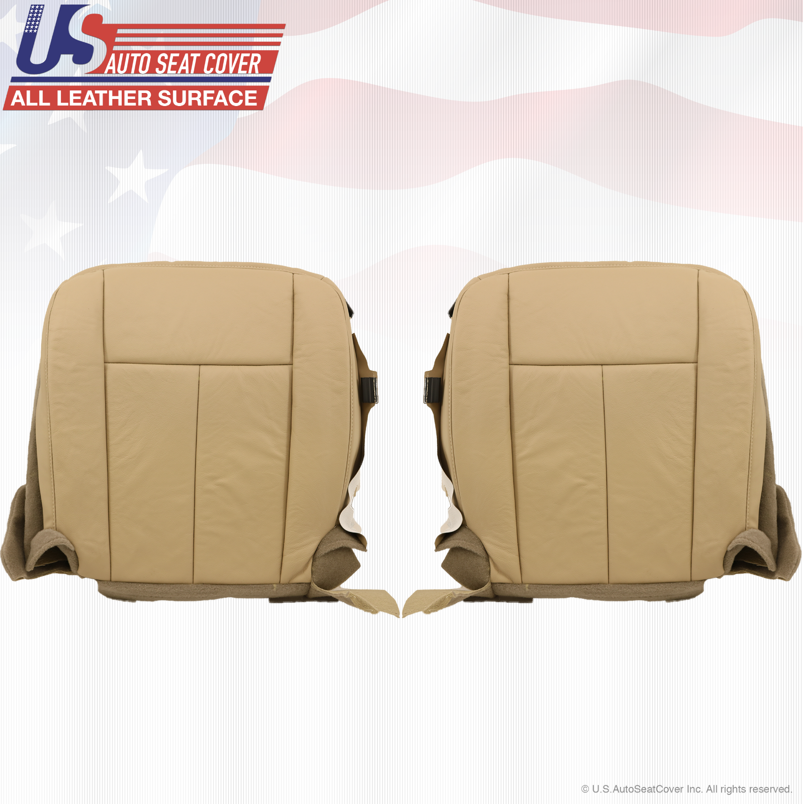 2007 to 2014 Fits Ford Expedition Driver & Passenger Bottom Leather Cover Tan