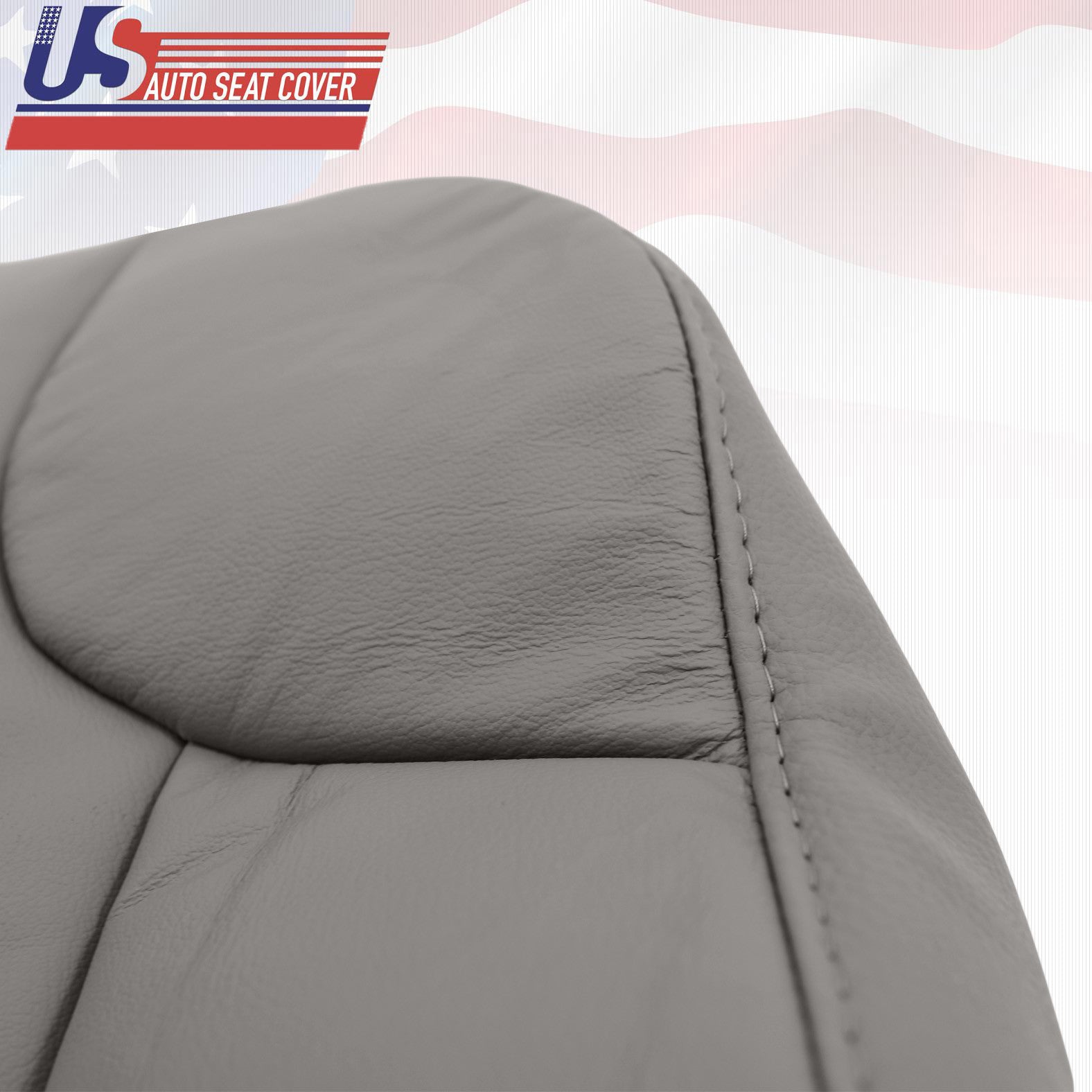 2000 For Jeep Grand Cherokee Laredo Driver Top Lean Back Leather Seat Cover Gray