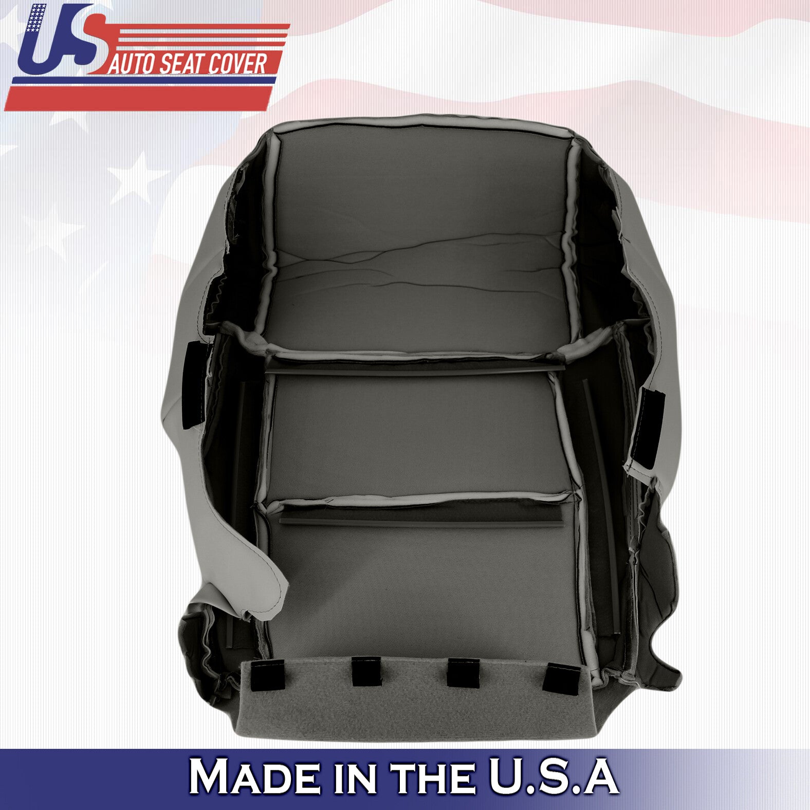 For 2014 to 2018 Toyota Tundra Front Driver Side Bottom Leather Seat Cover Gray