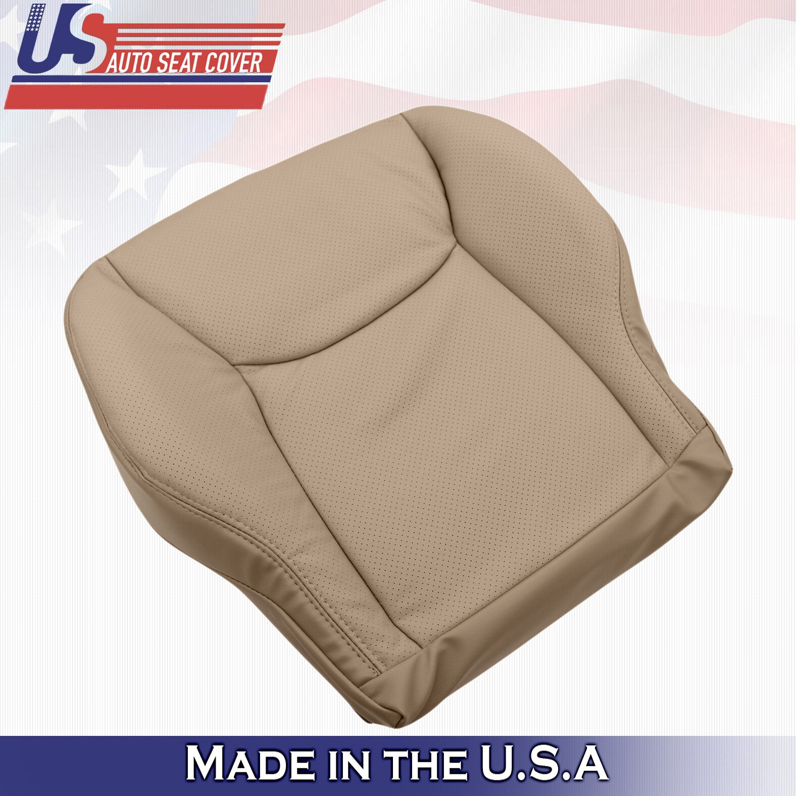 2000 to 2002 for Mercedes Benz S Class Passenger Bottom Leather Seat Cover Tan