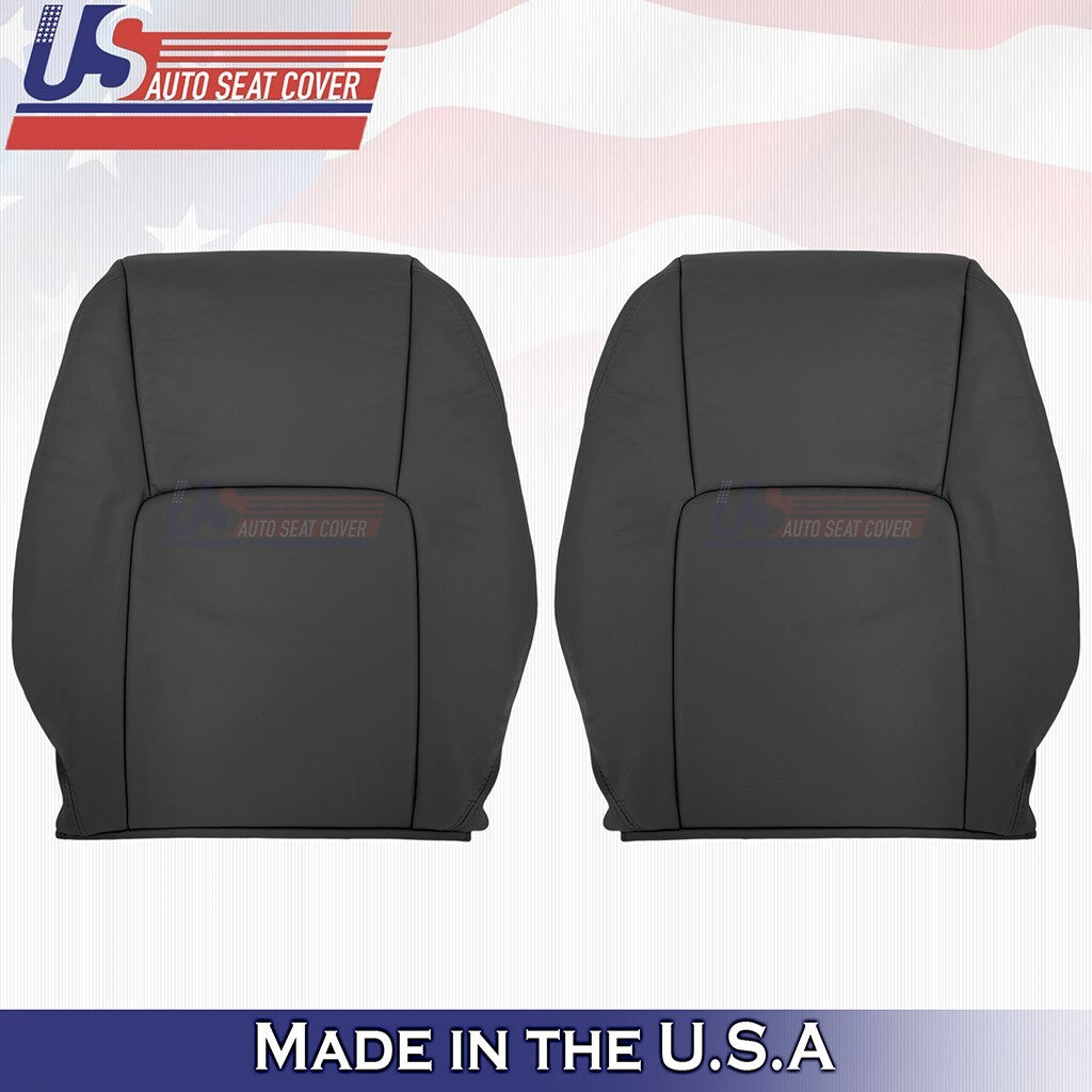2002-2006 Fits Toyota Camry Driver &Passenger Tops Leather Seat Cover Black