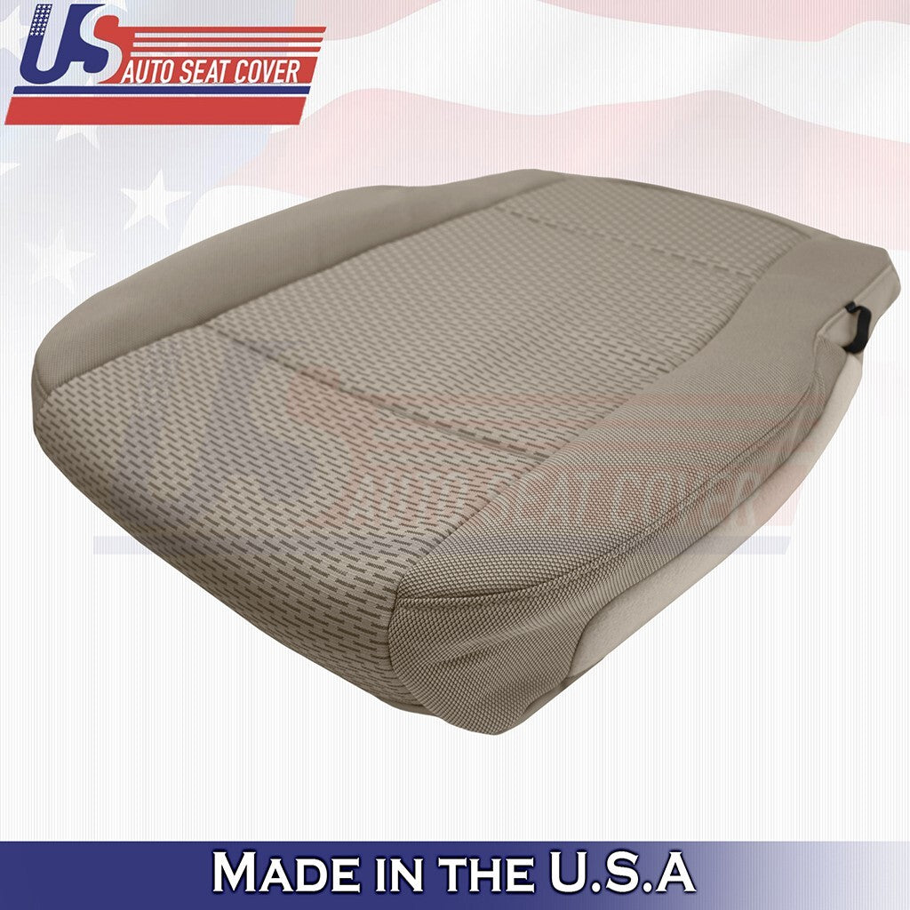 2015 to 2019 Fits Ford F150 Driver & Passenger Bottoms Cloth Seat Cover Tan
