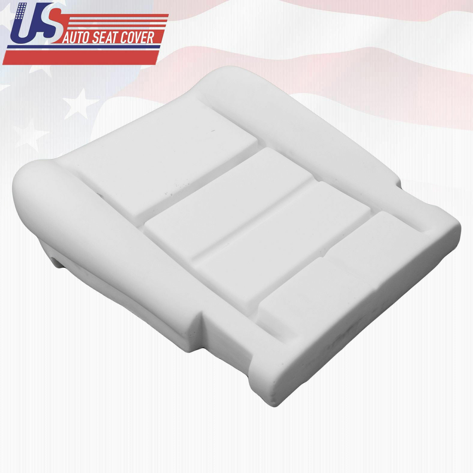 08'-09'-10' Ford F250 Driver Bottom Leather Seat Cover and Foam Seat Cushion-Blk