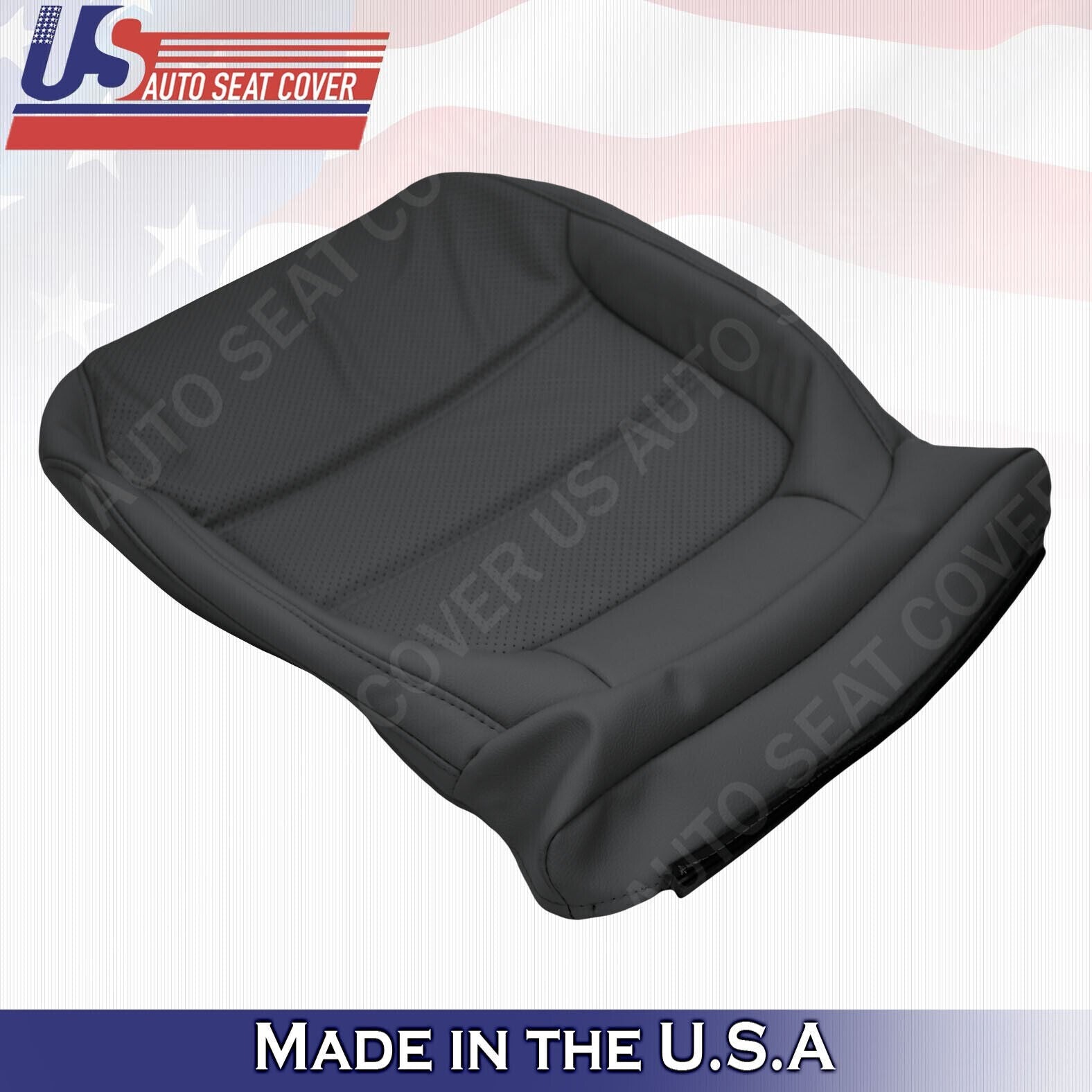 2011-2017 Fits Volkswagen Jetta Driver Bottom & Top Leather Seat Cover Black