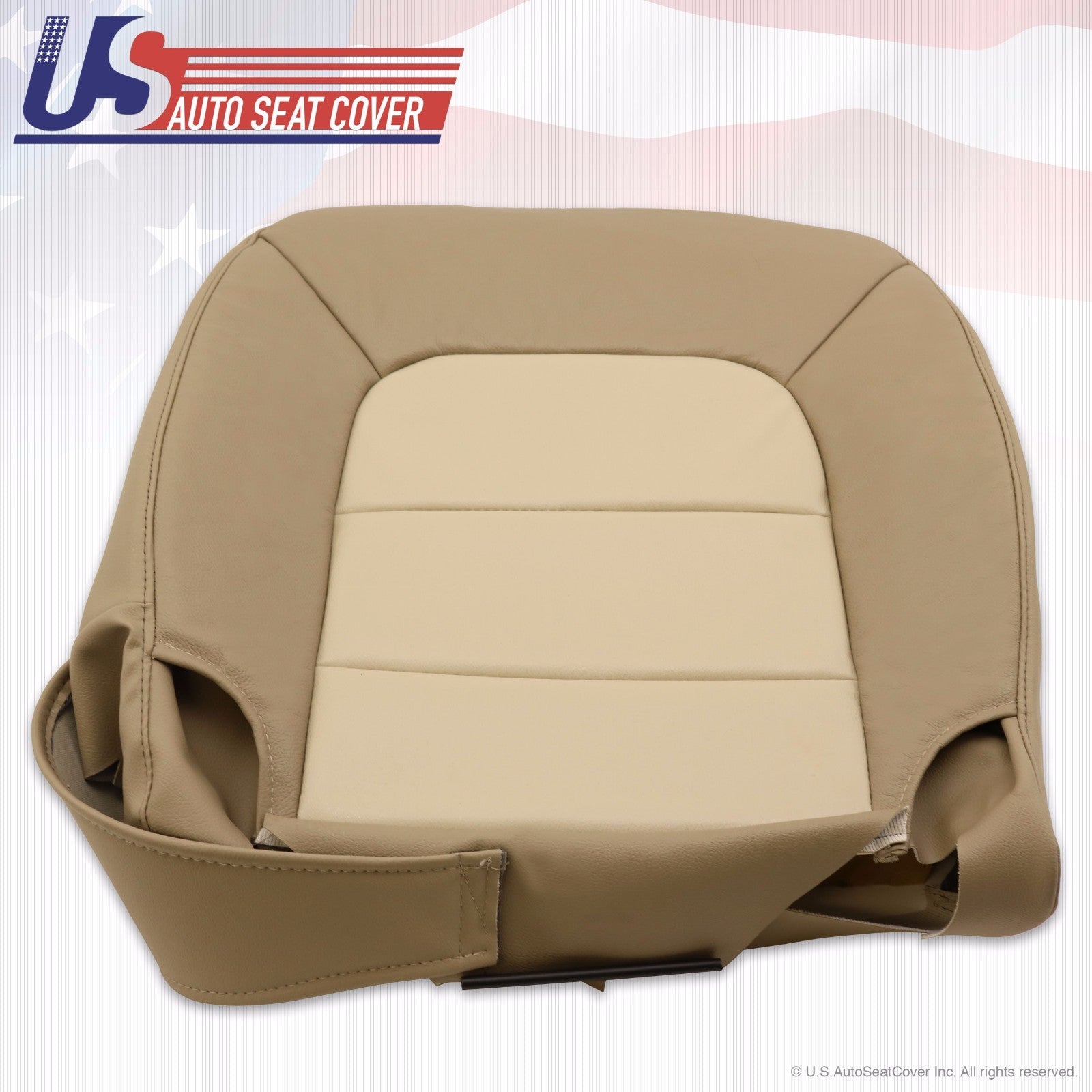 2004 Expedition Eddie Bauer Driver & Passenger Bottom Leather Seat-Cover 2-Tone