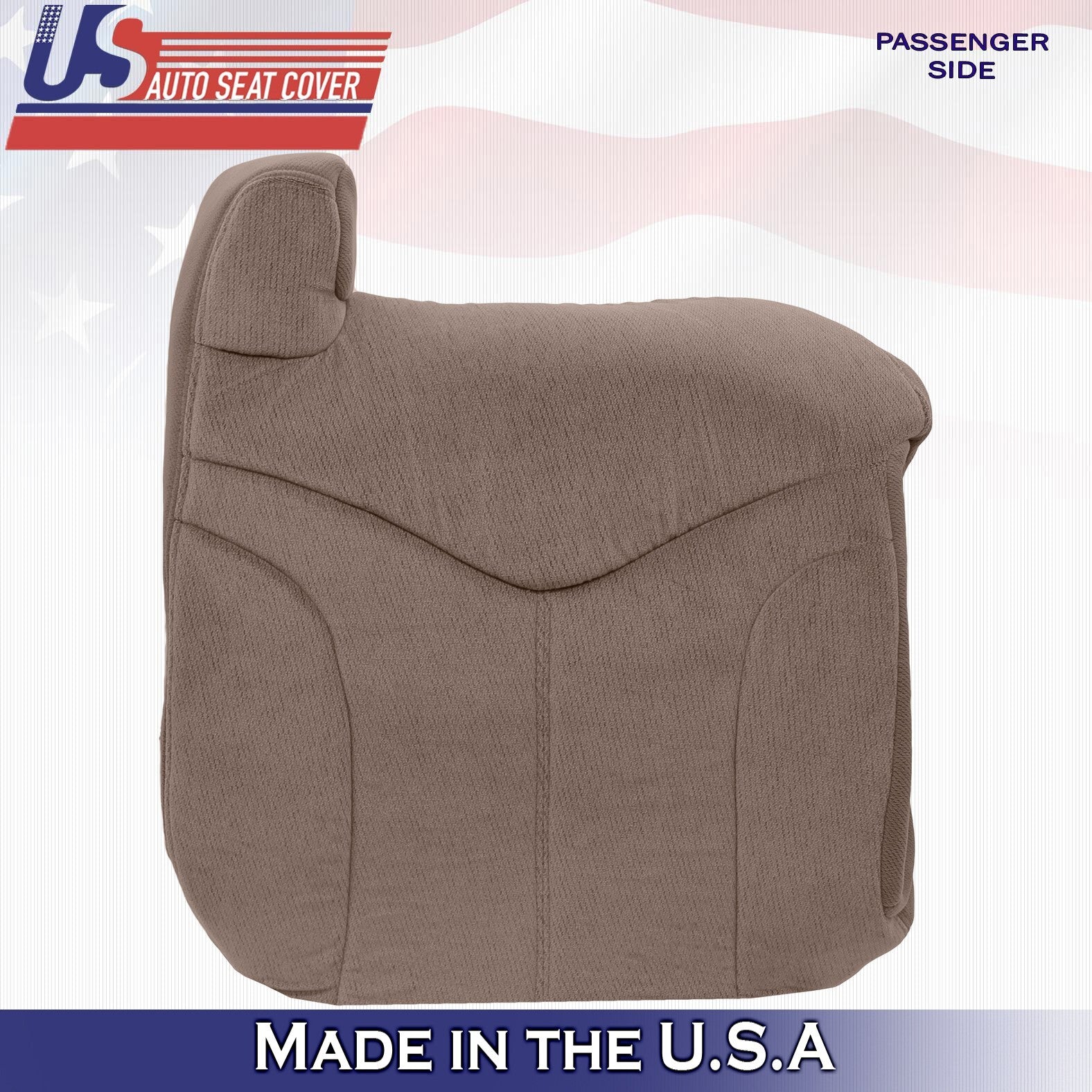 2000-2002 Fits GMC Yukon Passenger Side Bottom & Top Cloth Cover Med Oak Tan