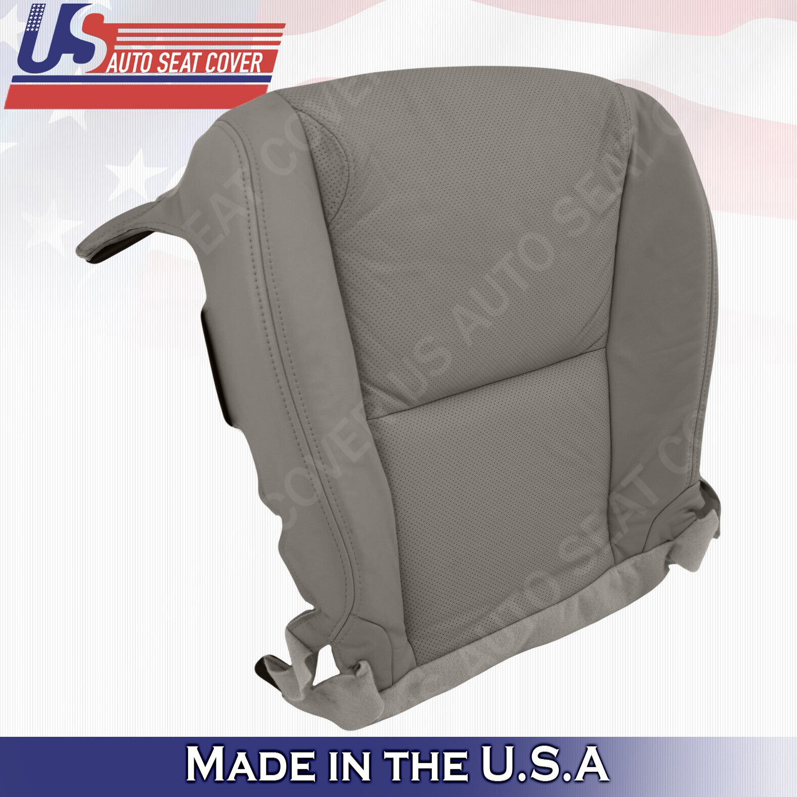 Fits 2006 to 2011 Lexus GS350 Driver Bottom Leather Perforated Seat Cover GRAY