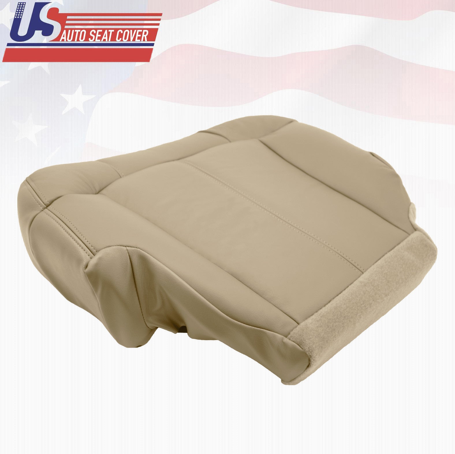 2000 2001 2002 GMC Yukon XL 1500 Driver & Passenger Bottom Vinyl Seat Cover Tan