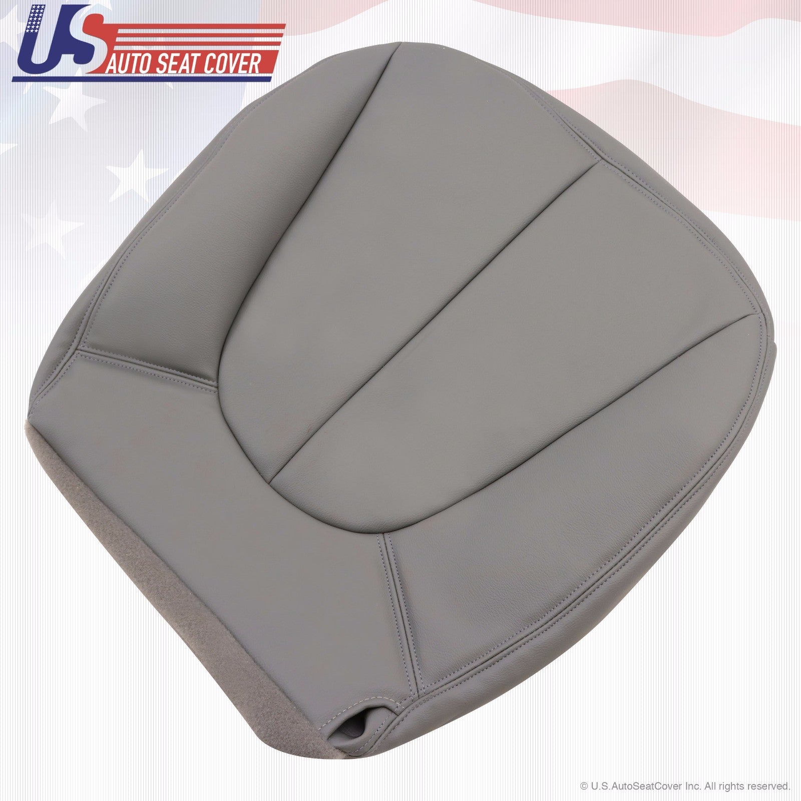 1997-2002 Ford Expedition XLT Driver & Passenger Bottom Leather Seat Covers Gray