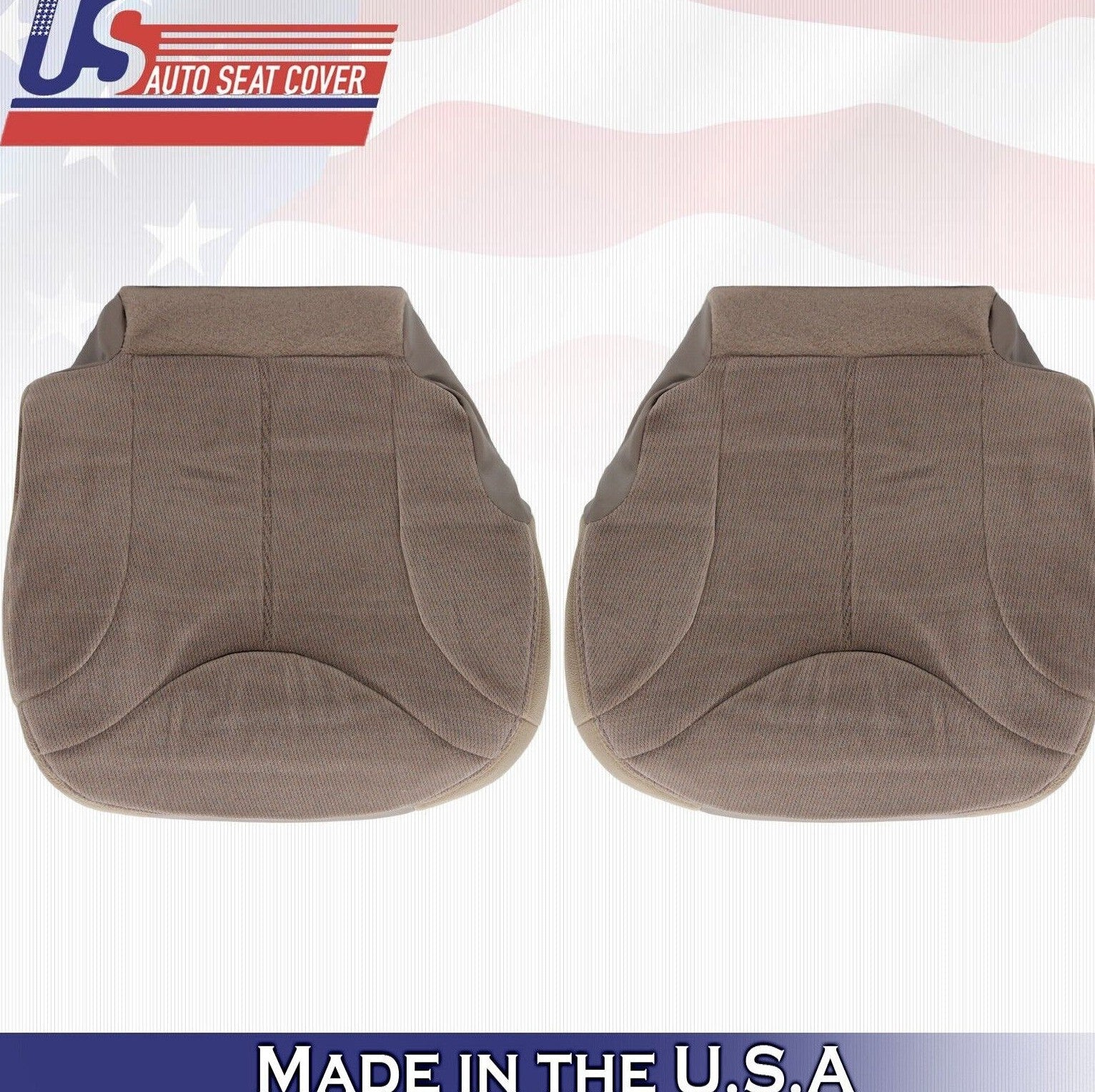 2002 For GMC Sierra 1500 3500 SLT SLE Driver Passenger Bottom Cloth Covers Tan