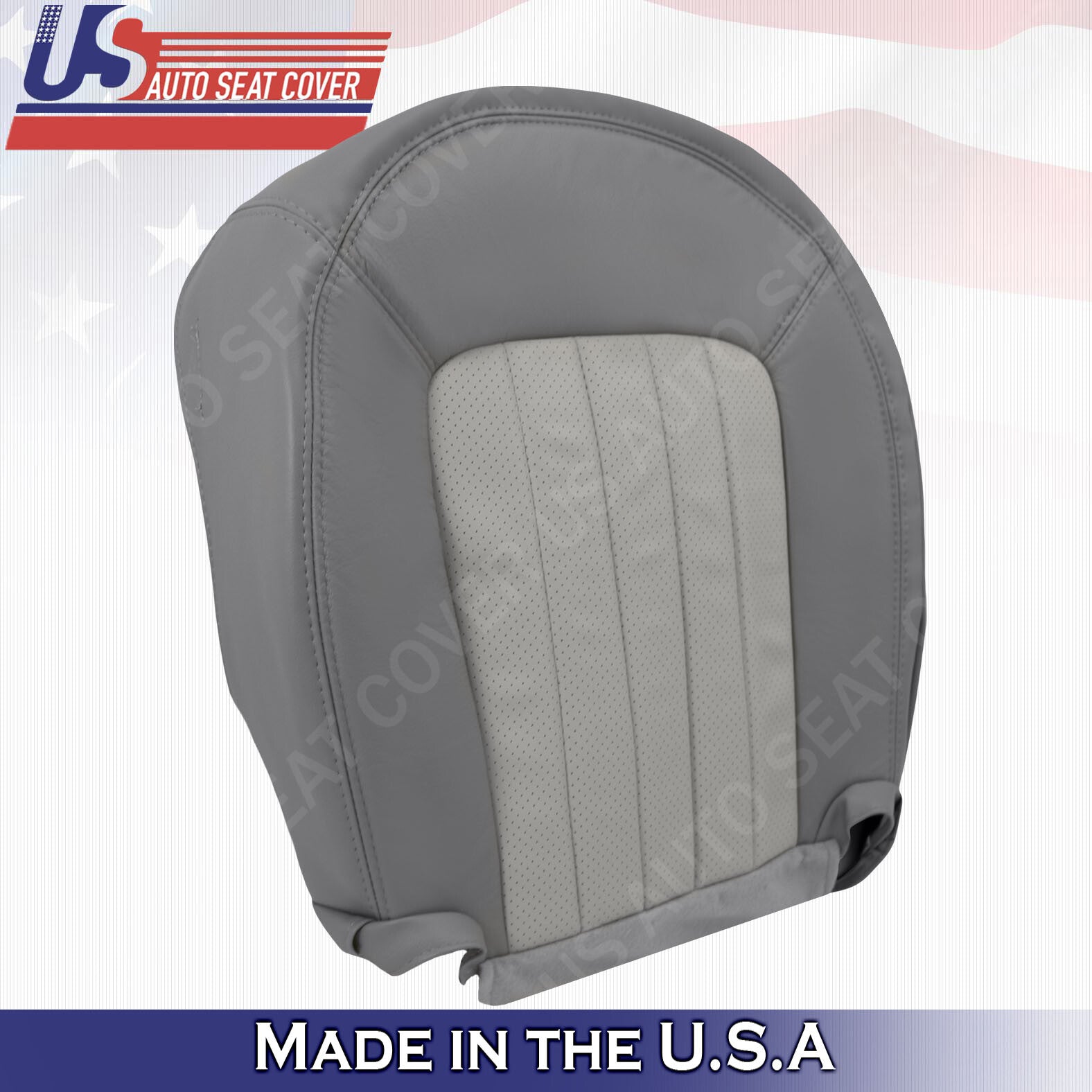 2002 2003 2004 2005 Mercury Mountaineer Driver Bottom Leather Seat Cover GRAY