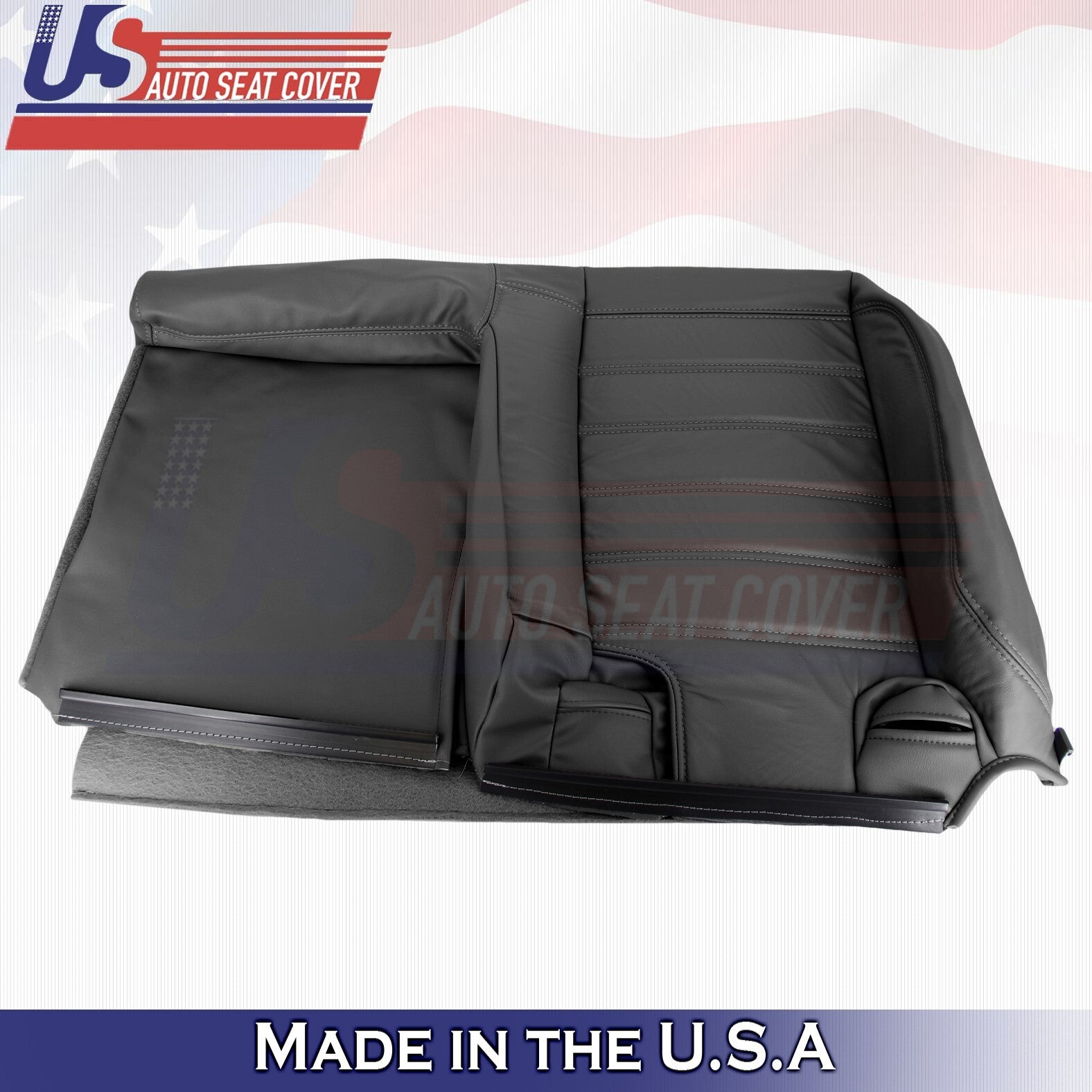 2003 to 2007 FOR Hummer H2 REAR Driver Bottom & Top Leather Seat Cover Black