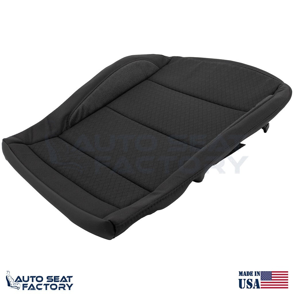 2019 -2023 GMC Sierra Driver & Passenger Bottom Black Cloth Seat Covers (Square)