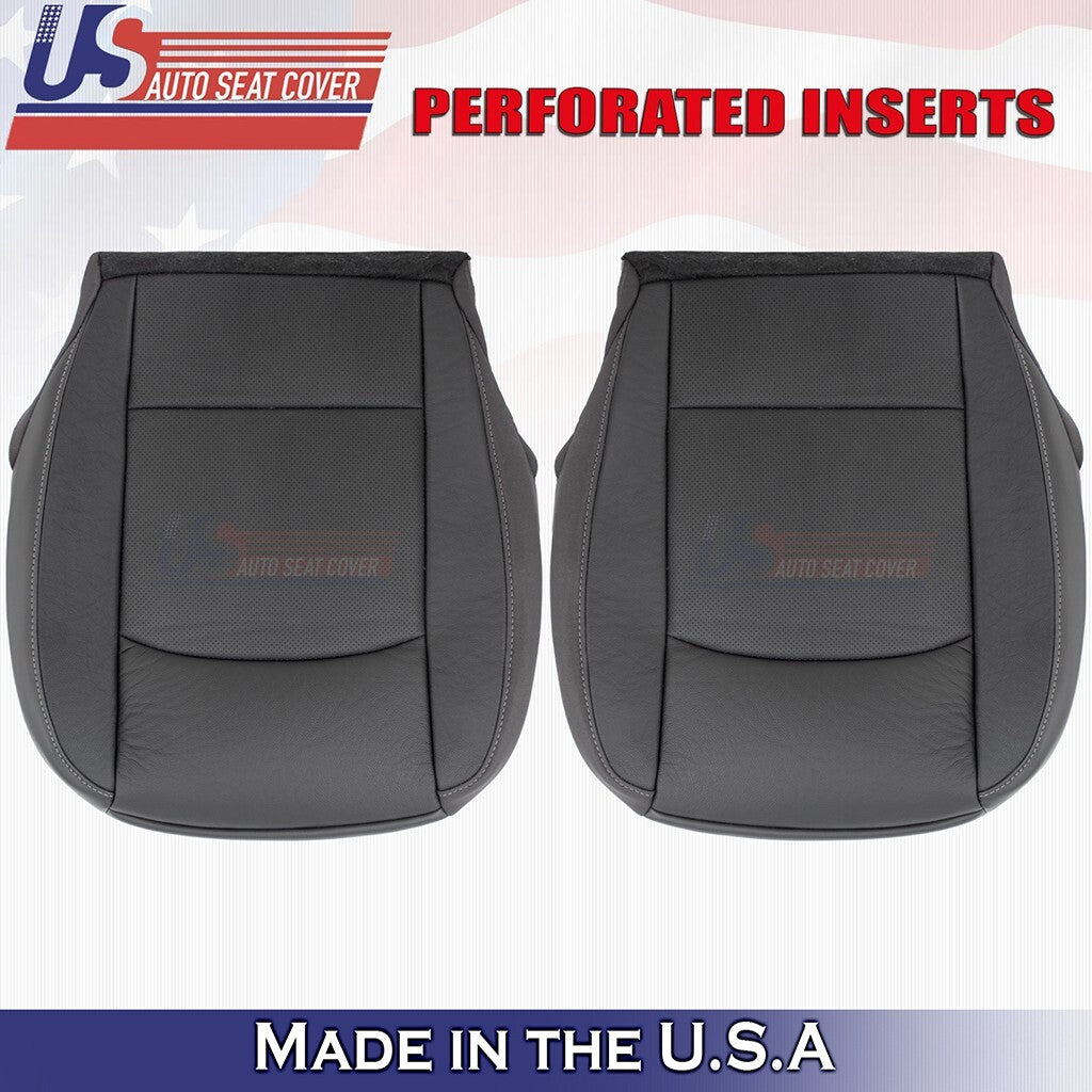 2016 to 2020 For Chevy Malibu Driver & Passenger Bottom Leather Cover Black