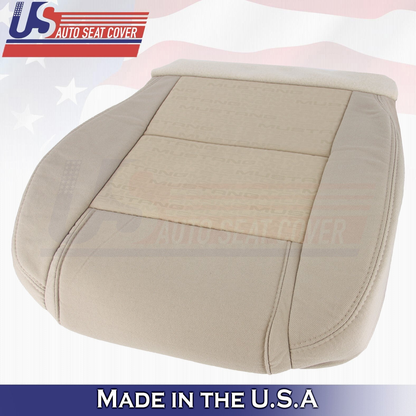 2005 2006 2007 For Ford Mustang Front Passenger Side Bottom Cloth Seat Cover Tan