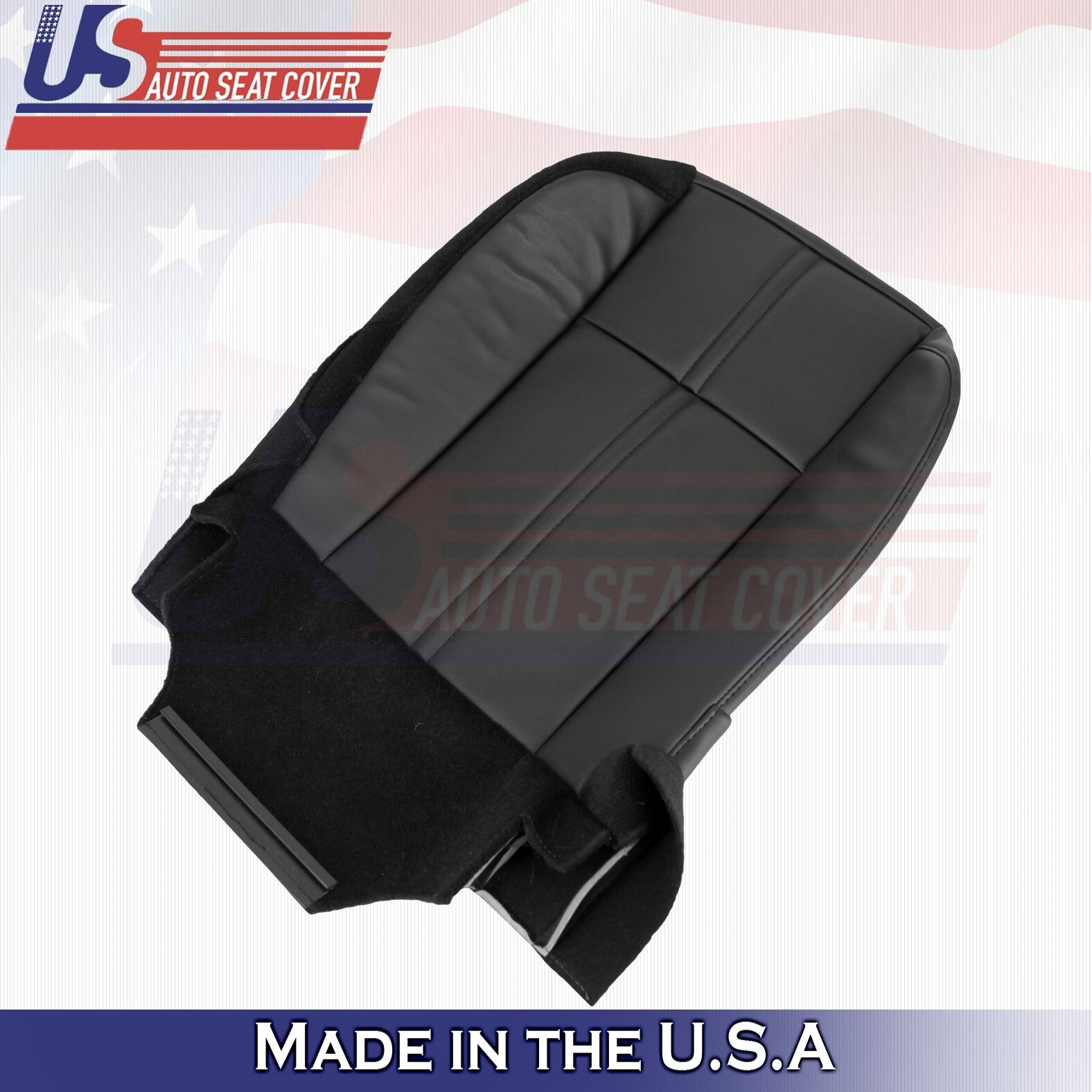 1997 to 2006 Fits Jeep Wrangler Driver & Passenger Bottoms Leather Cover Black