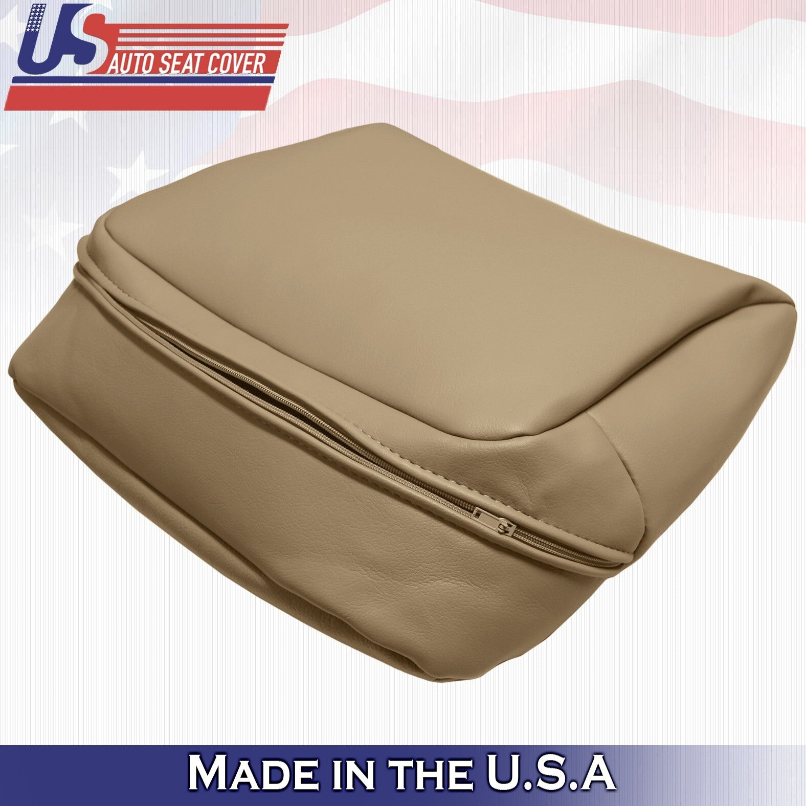 1999 For Ford F250 F350 F450 F550 Lariat Rear Bench Top Leather Seat Cover Tan