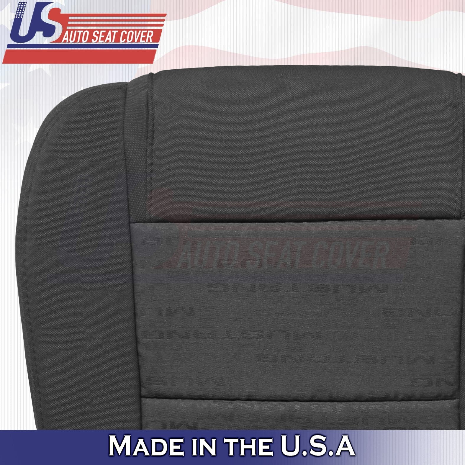2005 2006 2007 For Ford Mustang Driver & Passenger Bottom Cloth Seat Covers BLK