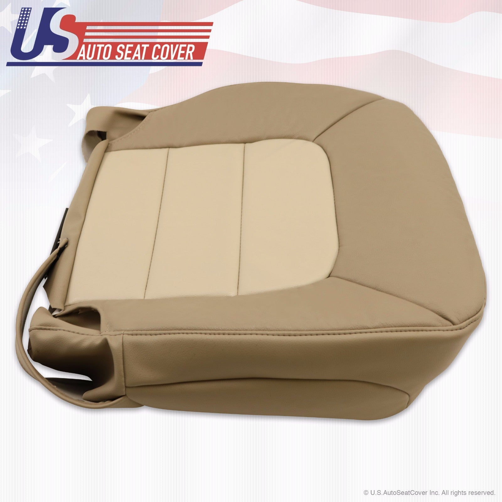 2003 to2006 Expedition Eddie Bauer Driver Bottom Leather Seat-Cover 2-Tone Tan
