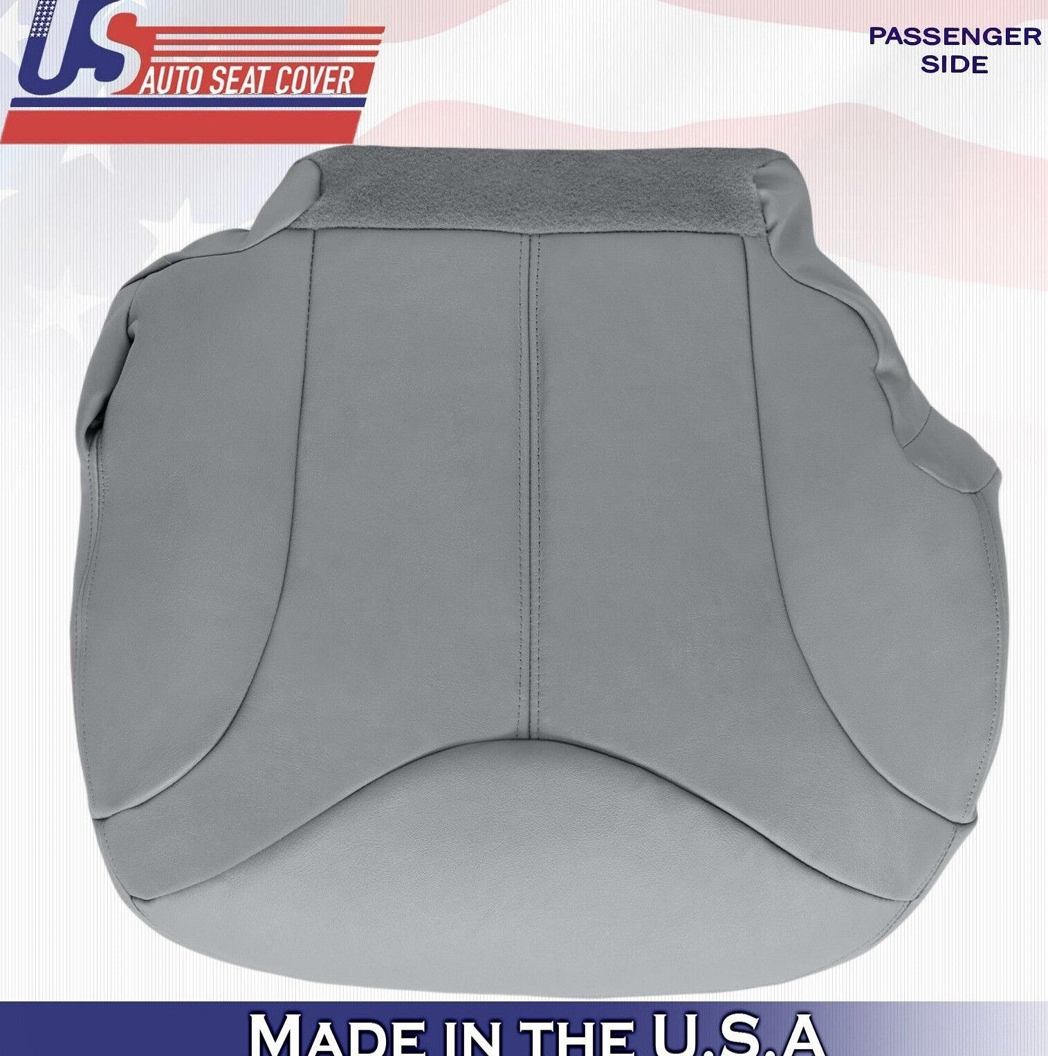 2001 2002 For GMC Yukon XL SLT SLE Passenger Bottom Leather Seat Cover Gray