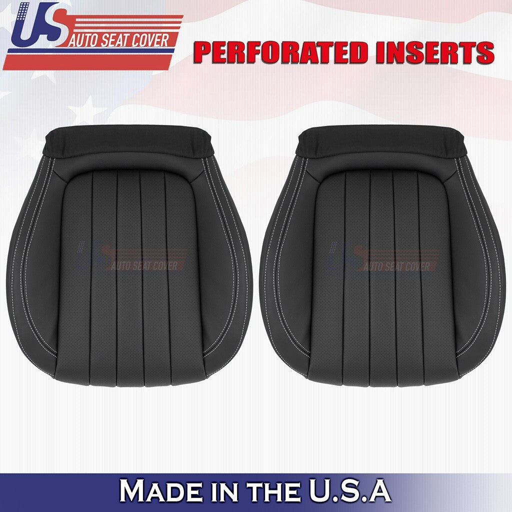 2017 to 2020 For Mercedes Benz Front Bottoms x2 Synthetic Leather Cover BLK