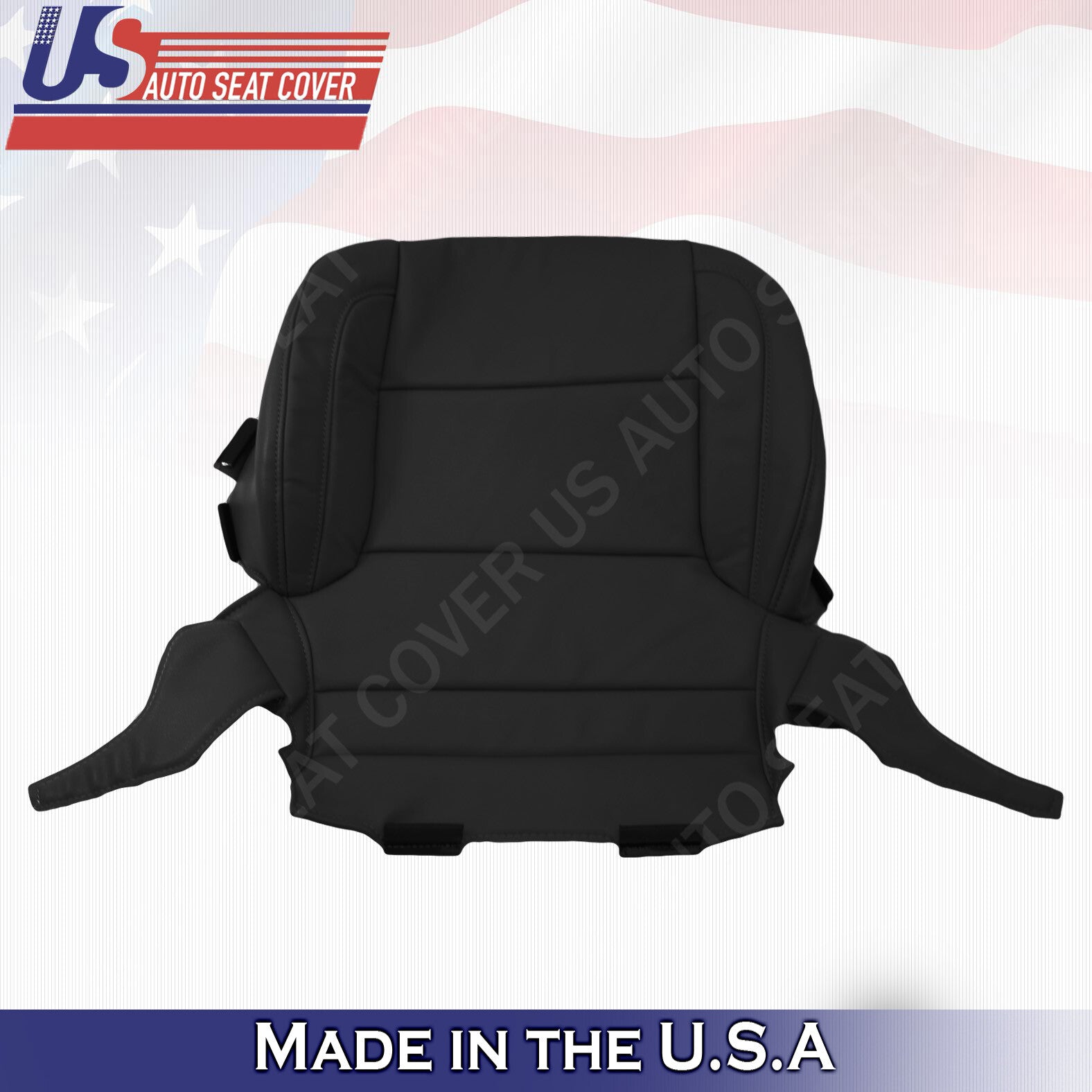 2015-2018 Chevy/GMC Tahoe, Suburban, Driver Bottom Leather Seat Cover Black