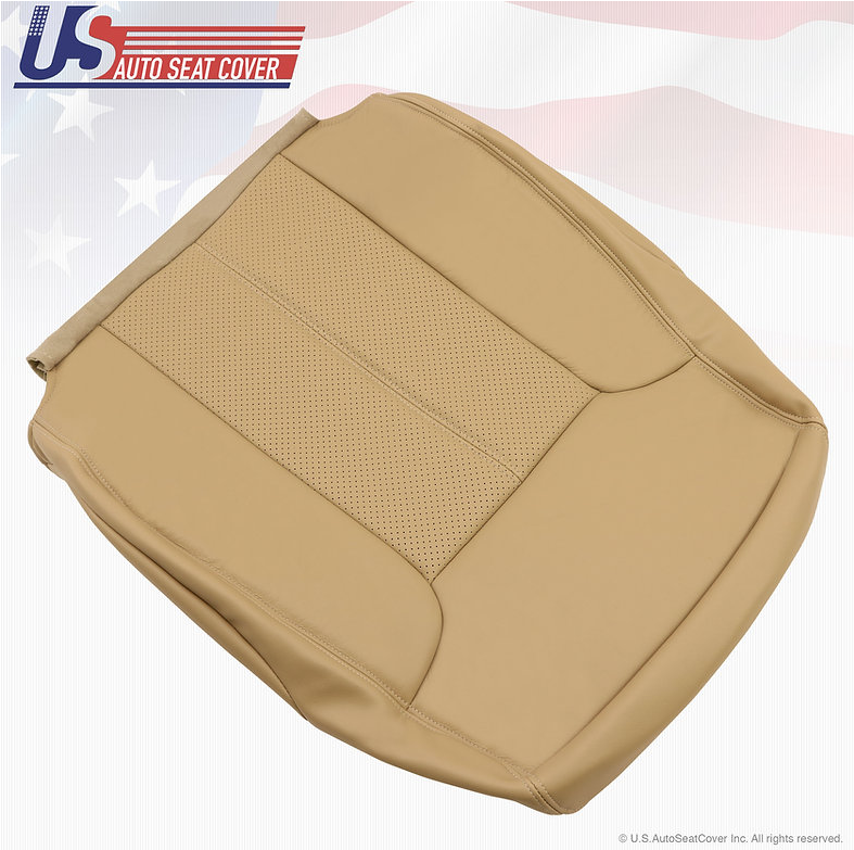 2011 2012 2013 2014 FORD F250 LARIAT DRIVER TOP LEAN BACK LEATHER SEAT COVER TAN