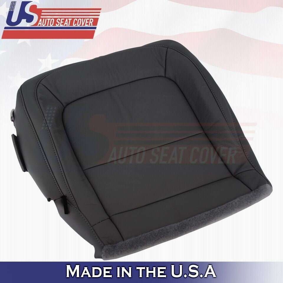 2015 to 2022 Fits Chevy Colorado Driver & Passenger Bottoms Leather Cover Black