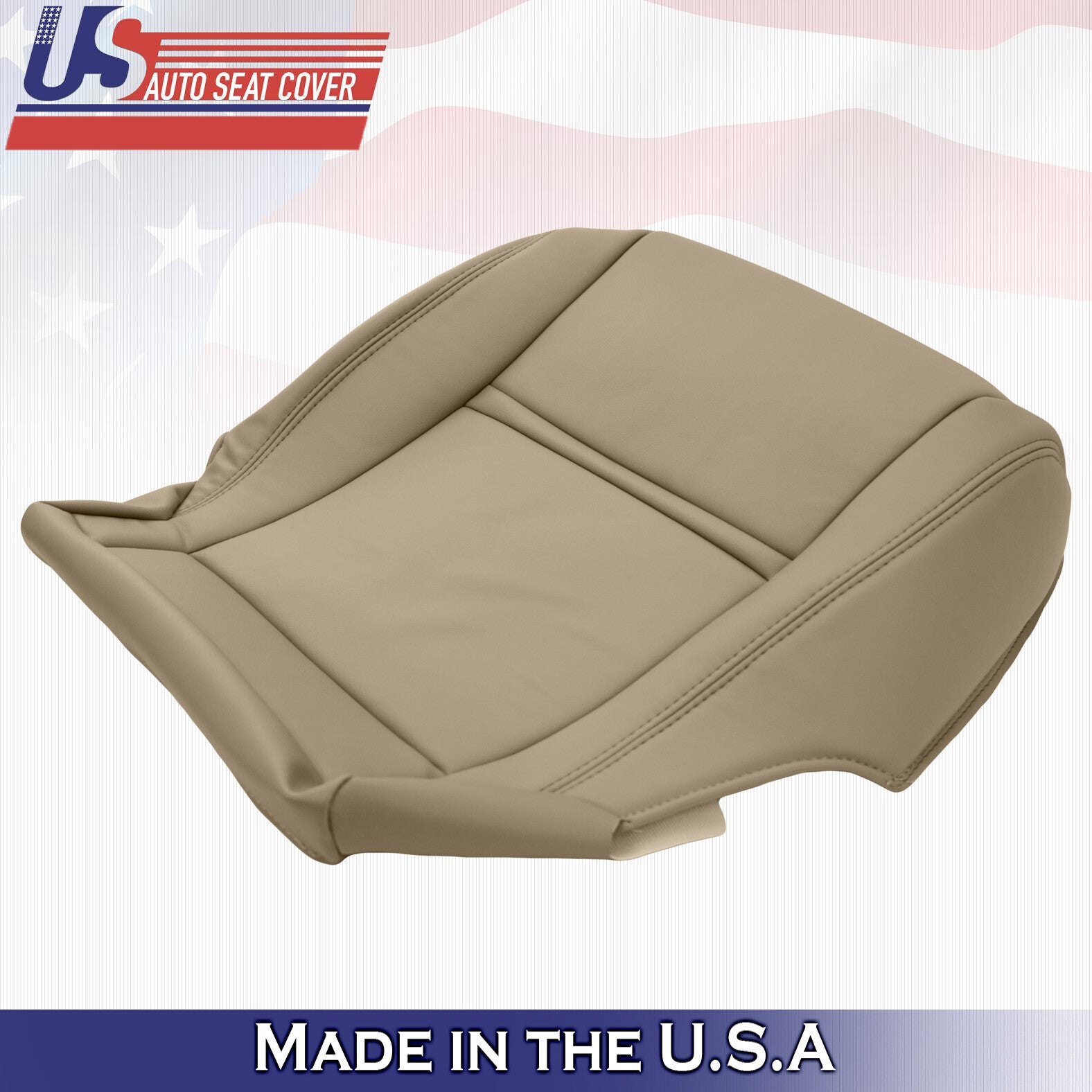 1990 - 1997 Front Driver Bottom Tan Leather Seat Cover Fits Toyota Land Cruiser