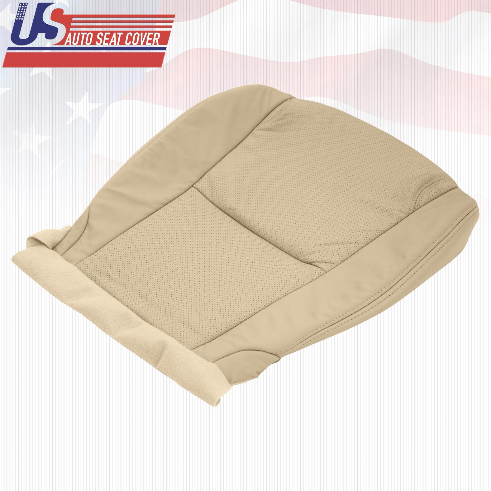 Fits 2006 Lexus GS 300 AWD Left Bottom Leather Perforated Seat Cover in Tan