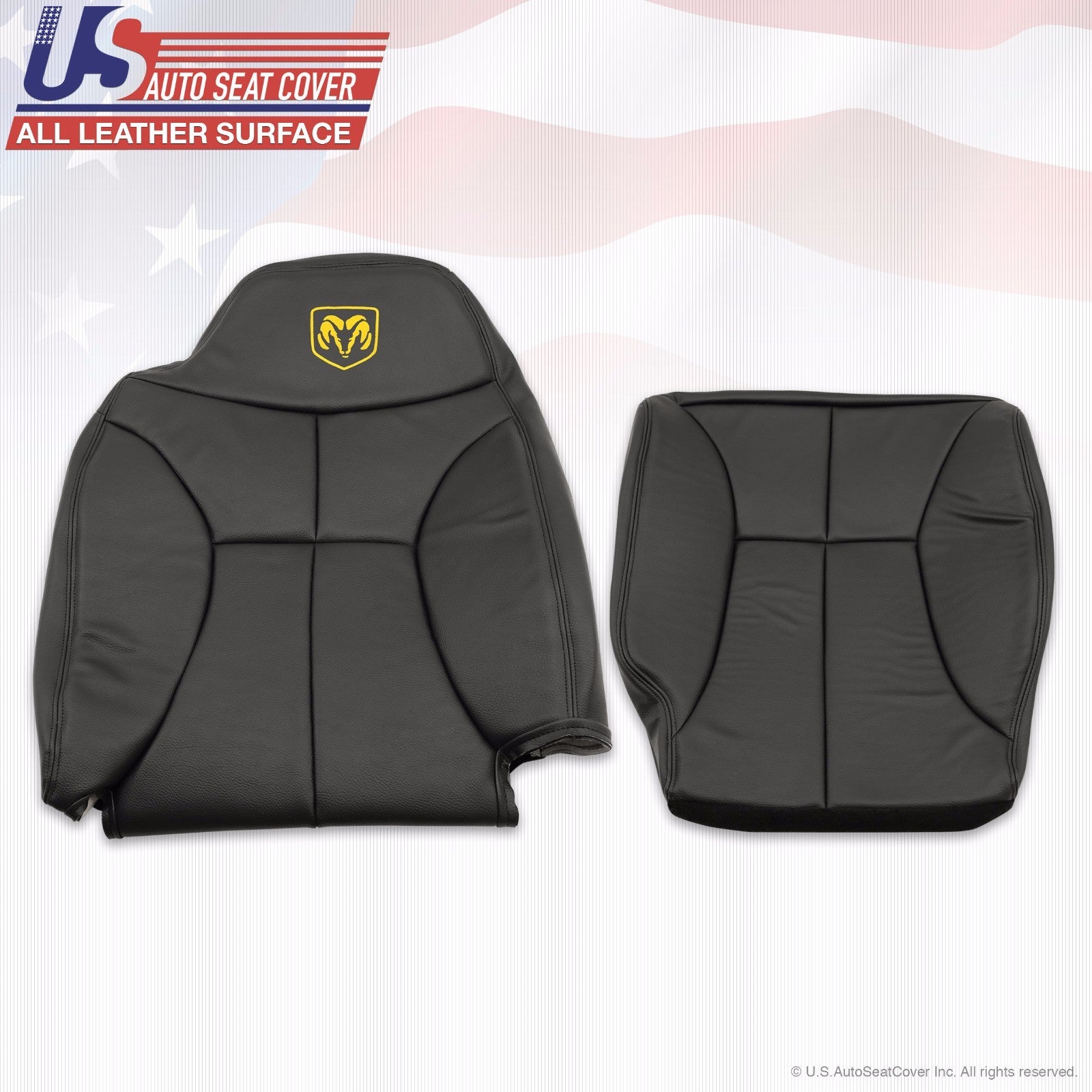 2001 2002 For Dodge Ram 3500 Driver Bottom Lean Back Vinyl Seat Cover Dark Gray