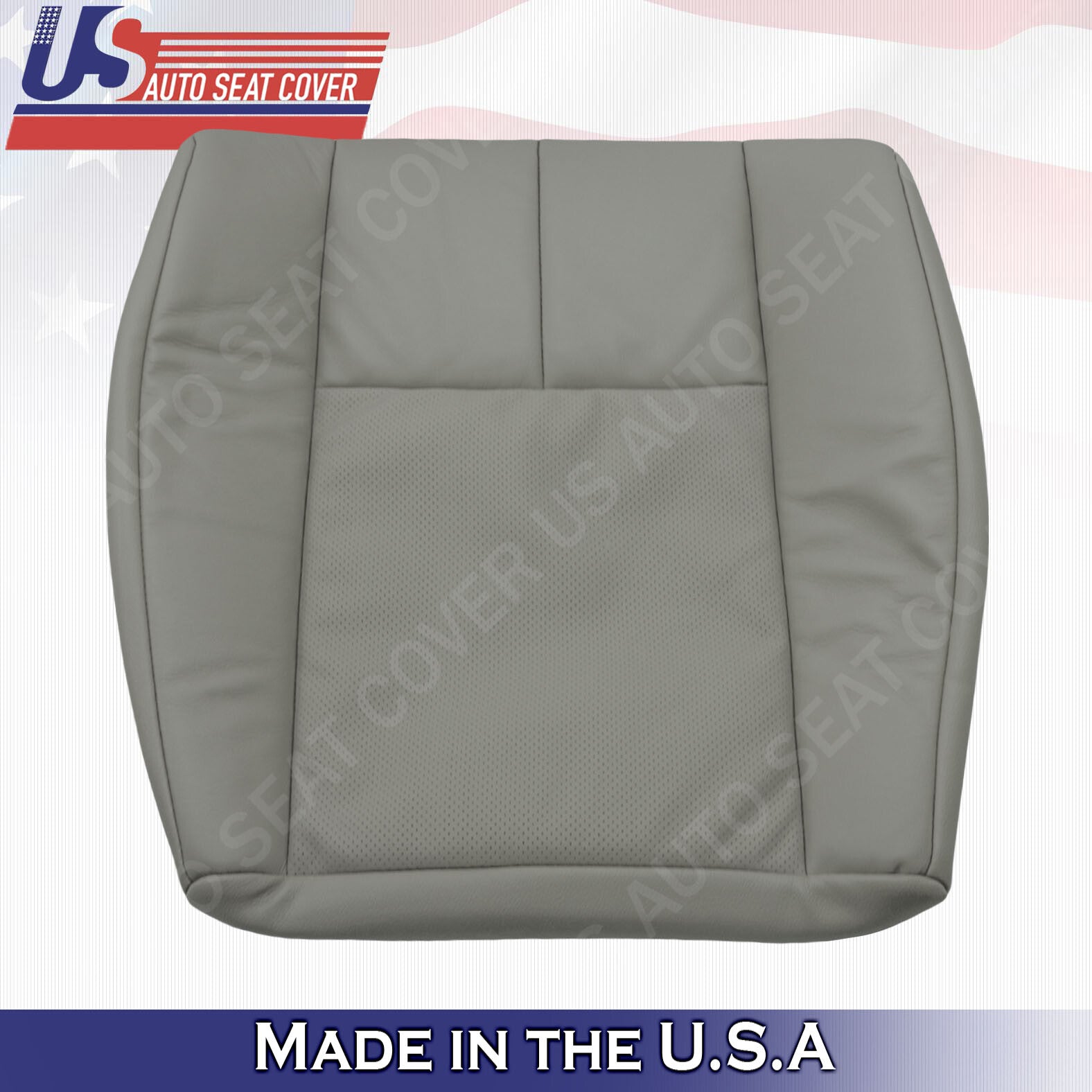 2010 2011 Cadillac STS Front PASSENGER Bottom Perforated Seat Cover Light Gray