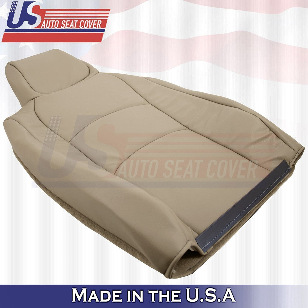 2009 to 2014 Fits Ford E150 Front Set Bottoms-Tops-Armrests Vinyl Cover Tan