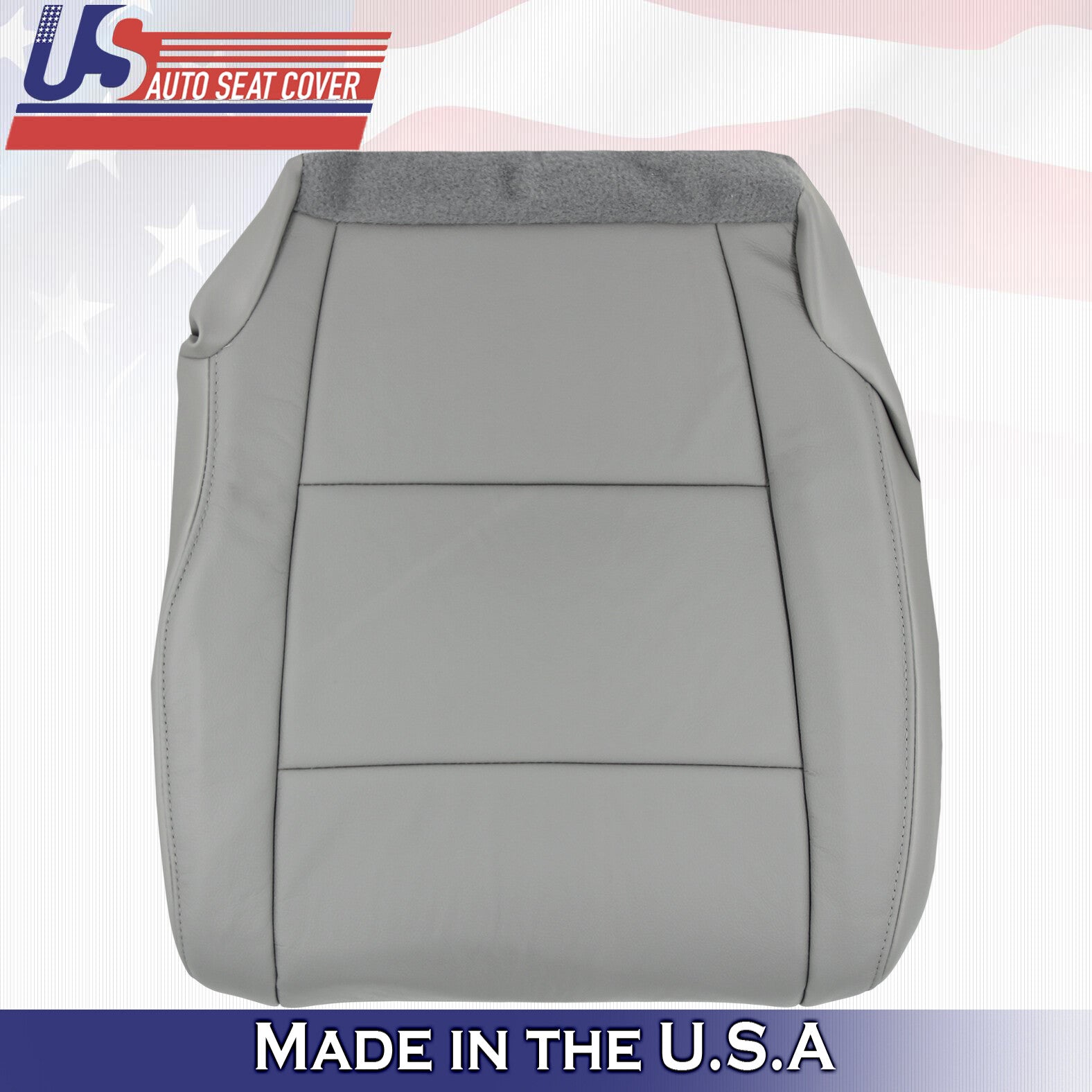 2014 2015 For Honda Pilot Driver Side Bottom Synthetic Leather Seat Cover Gray
