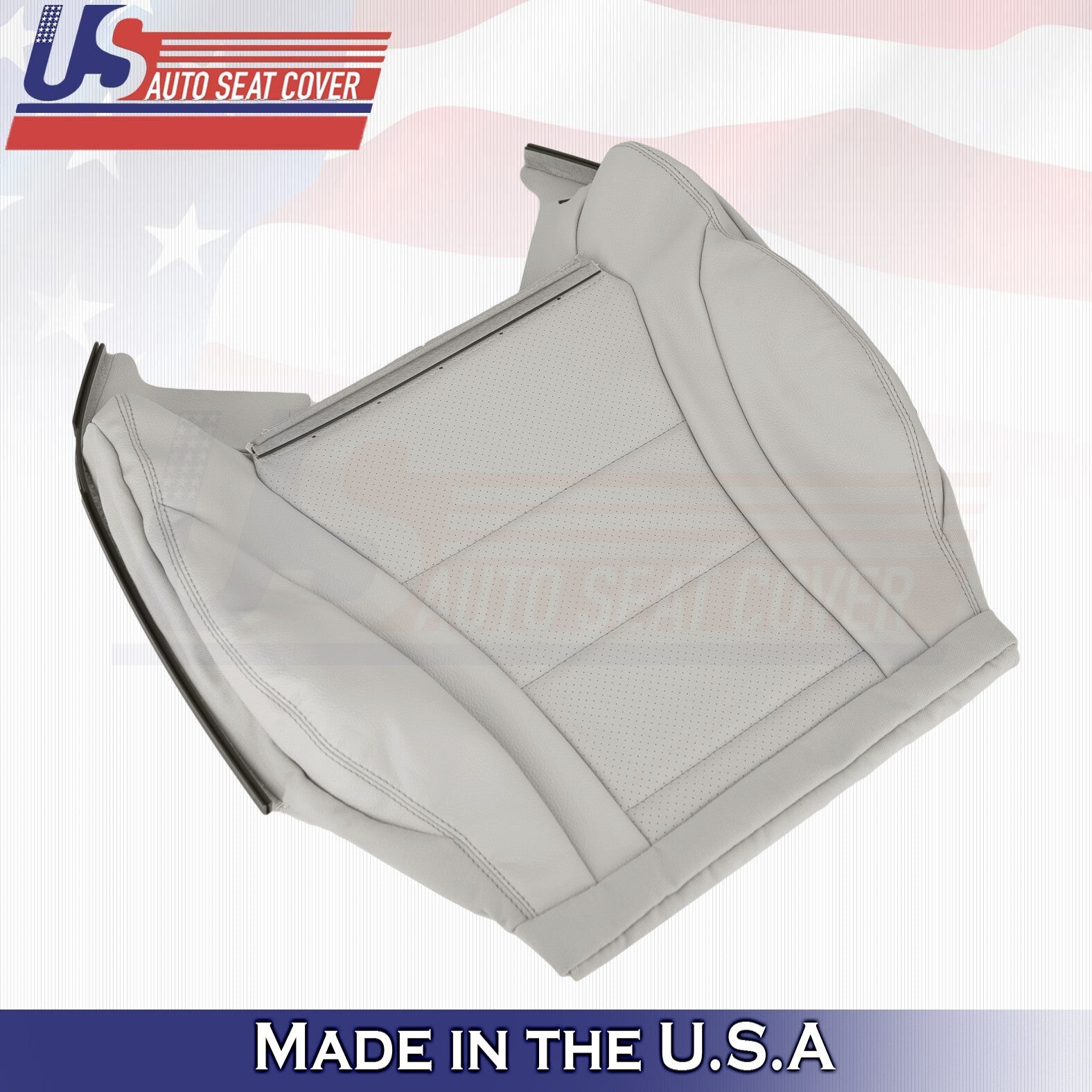 2015 to 2021 For Mercedes Benz C-Class Passenger Bottom Leather Seat Cover Gray