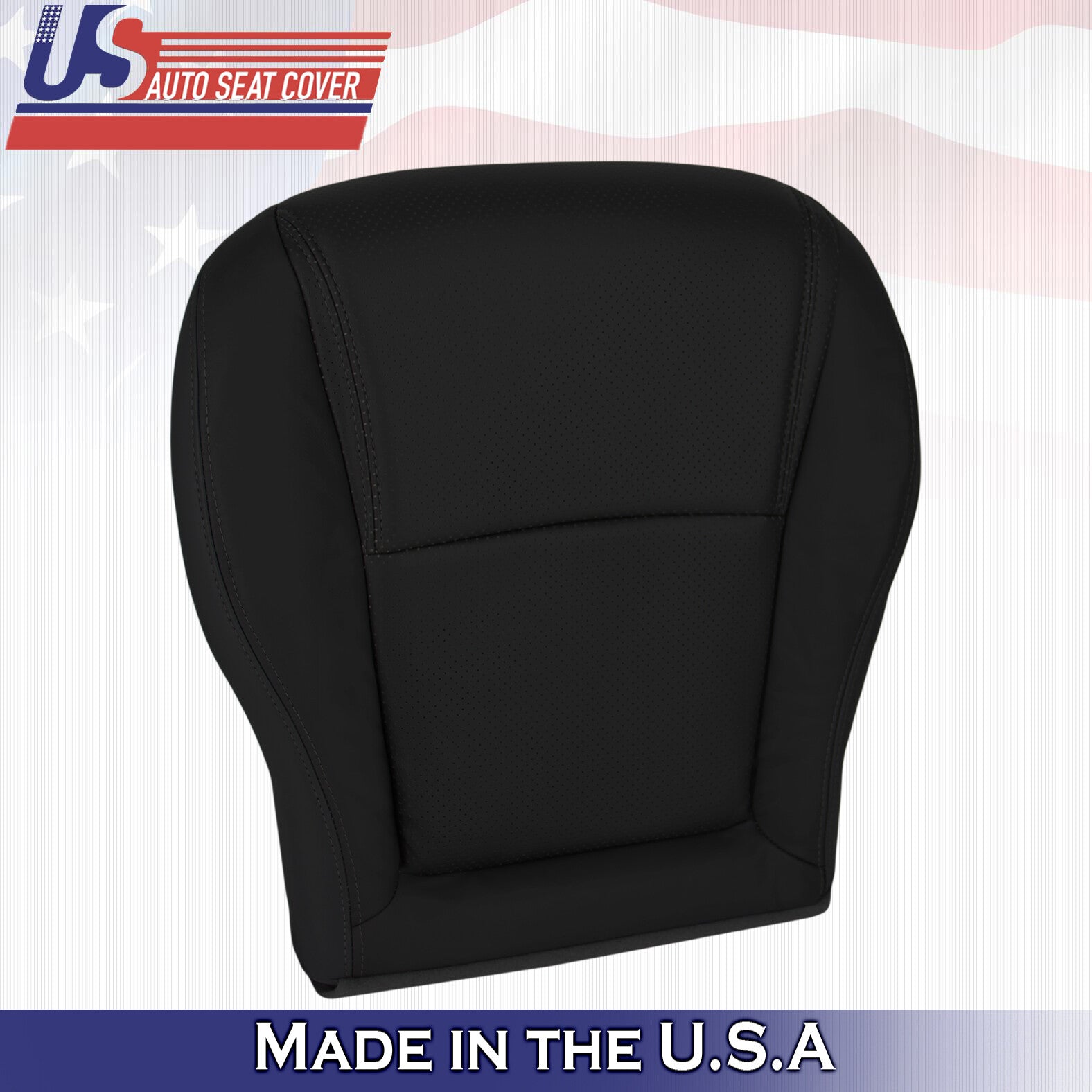 2004 For Honda Pilot Driver & Passenger 2x Bottom Perforated Leather Covers BLK