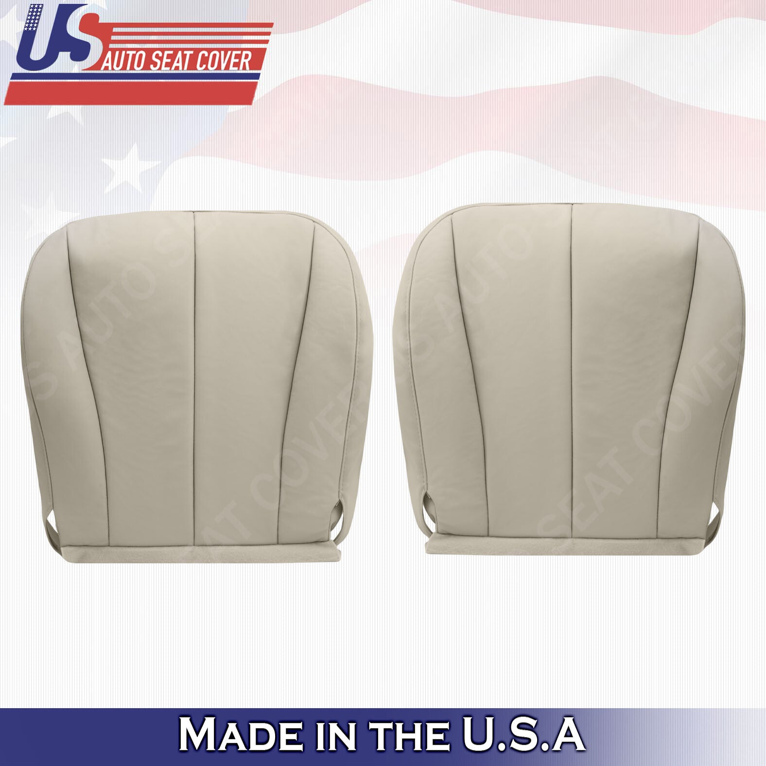 2007 - 2011 For Toyota Camry Driver Passenger Bottom Leatherette Seat Covers Tan