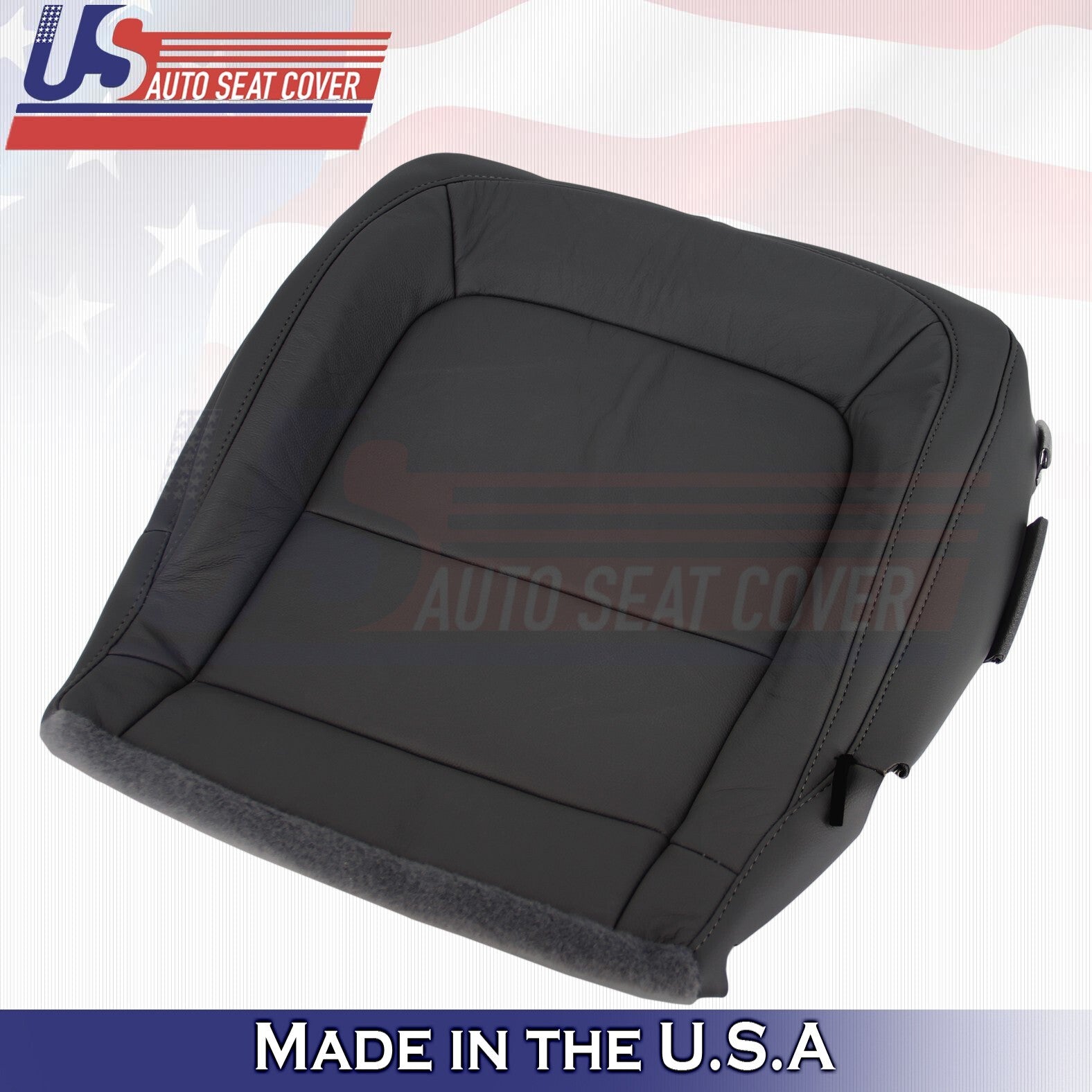 2015 to 2022 Fits GMC Canyon SLT Driver Side Bottom Leather Seat Cover Black