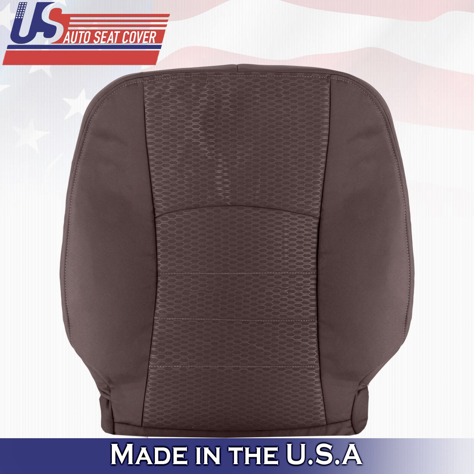 2013 to 2018 For Dodge Ram 1500 SLT Driver Passenger Top Cloth Seat Covers Brown