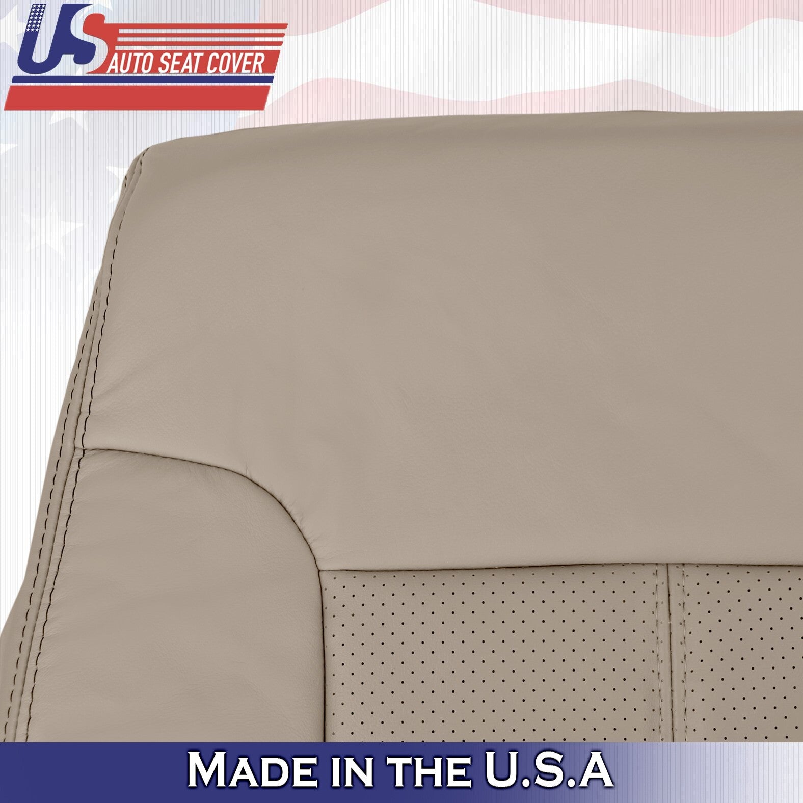 2015 2016 For Ford F250 F350 Lariat Driver Passenger Top Leather Seat Covers Tan