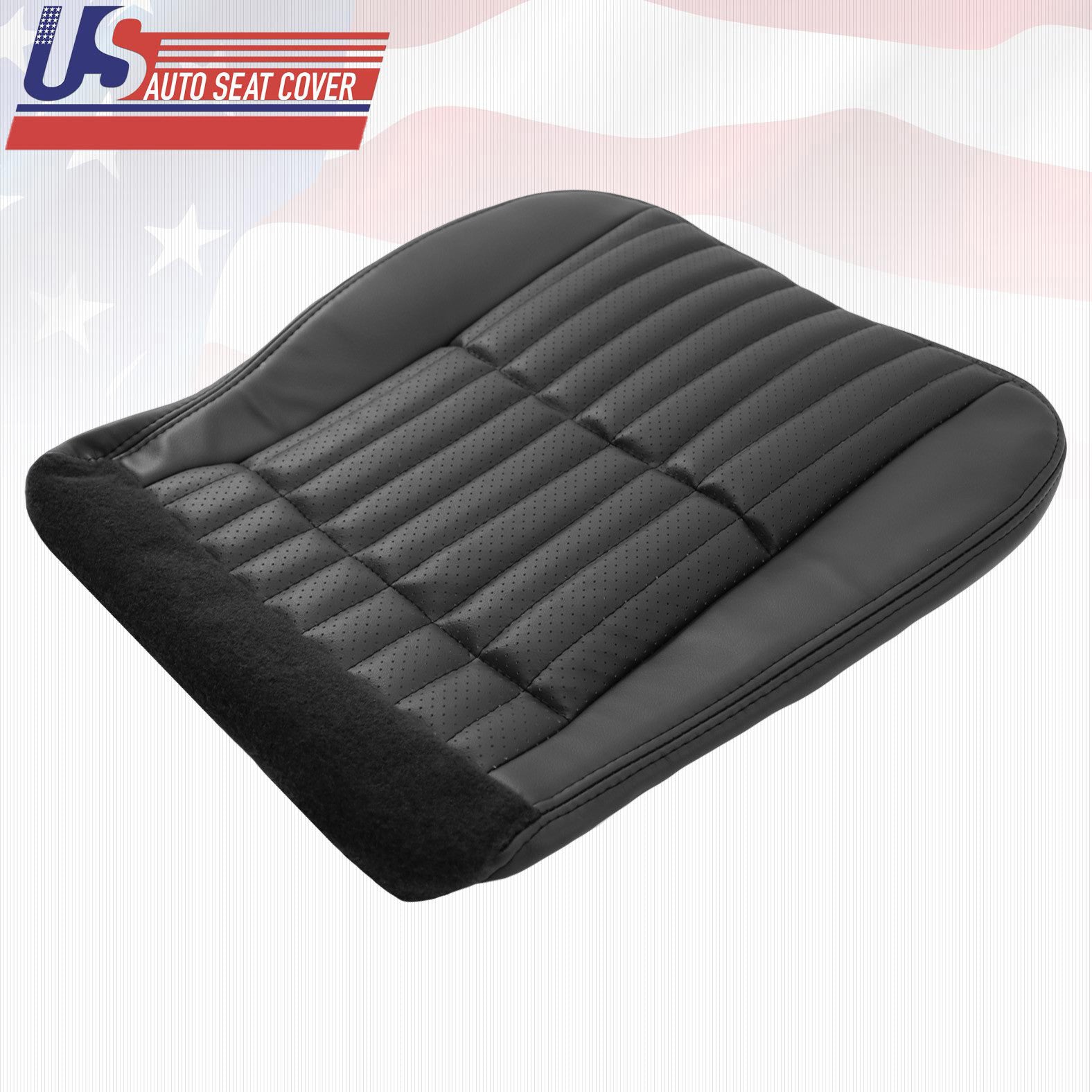 1997 1998 1999 2000 Fits Chevy Camaro Driver Bottom Leather Seat Cover Black