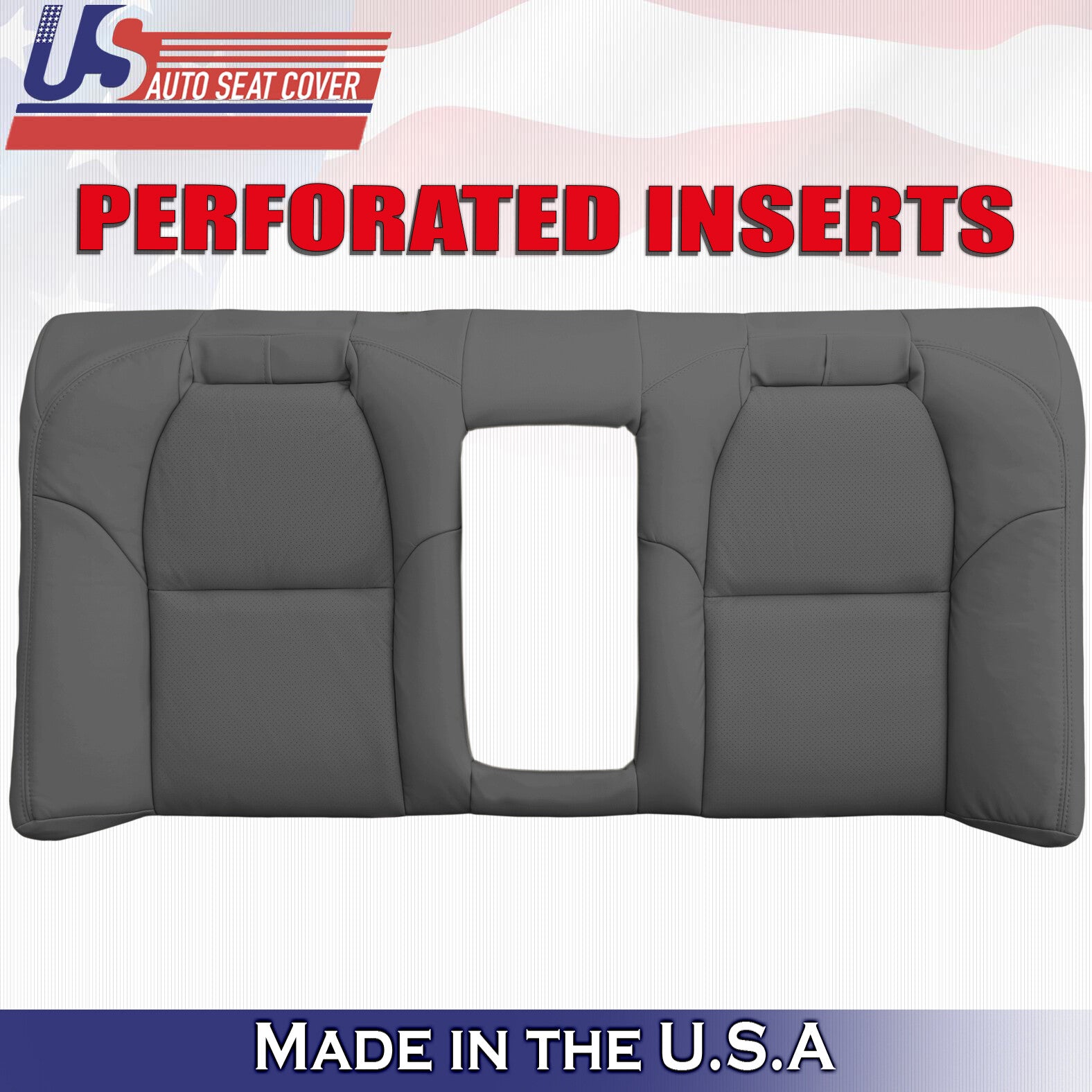 2004 Fits Acura TL Rear Bench Top Perforated Leather Replacement Seat Cover Gray