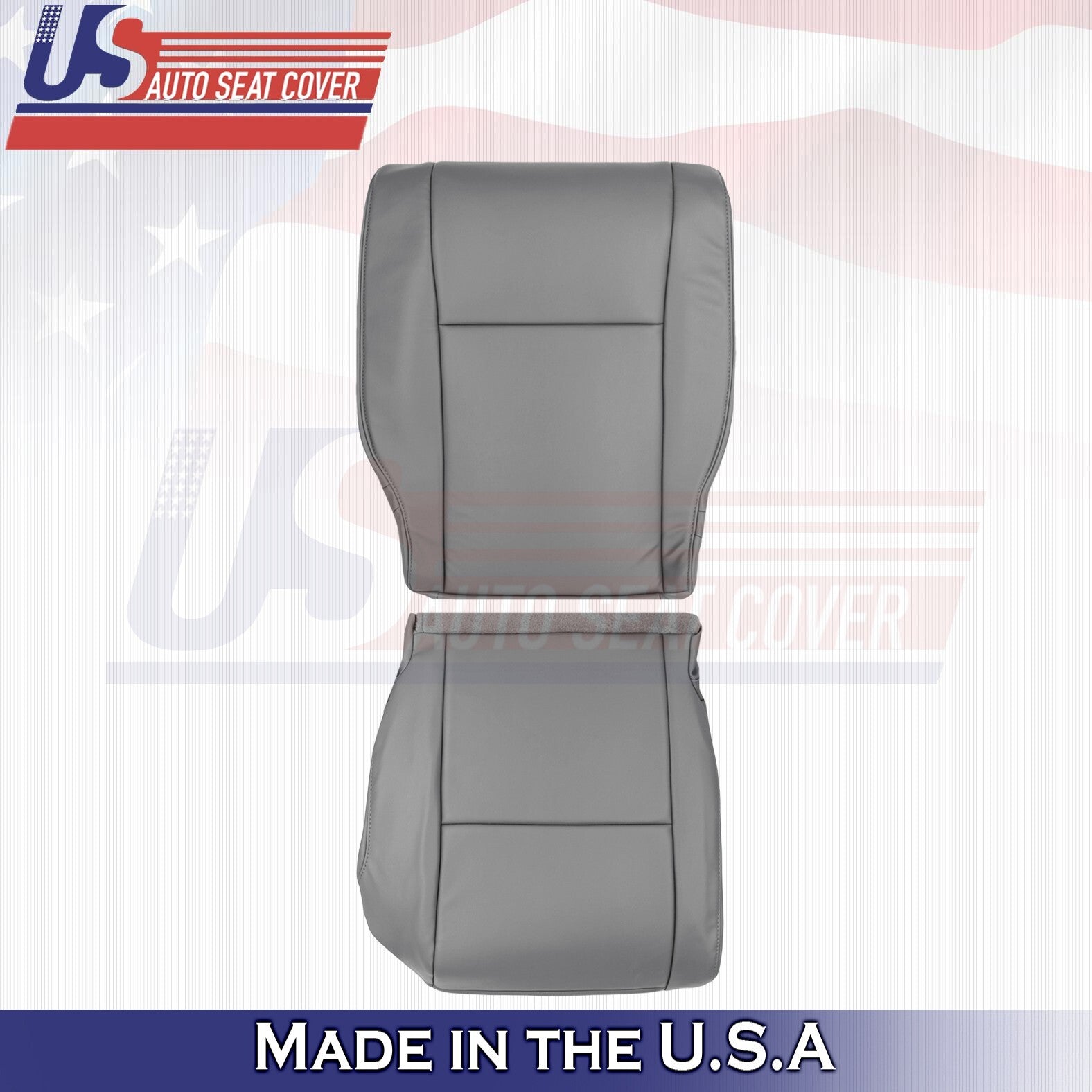 2007-2010 FitsToyota Tundra Rear Driver PassengerBottoms&Tops Leather Cover Gray