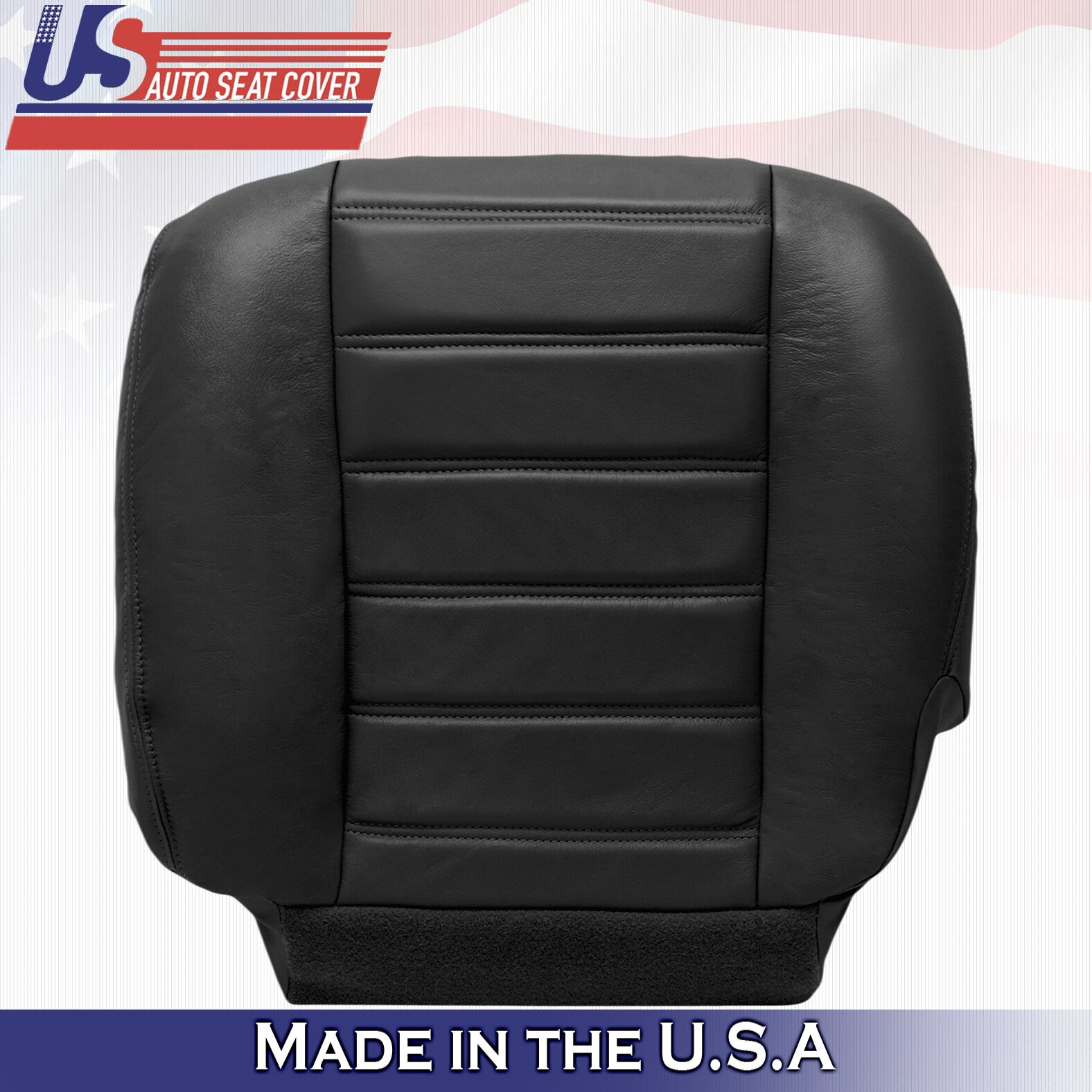 2003 2004 For Hummer H2 Driver & Passenger Side Bottom Leather Seat Covers Black
