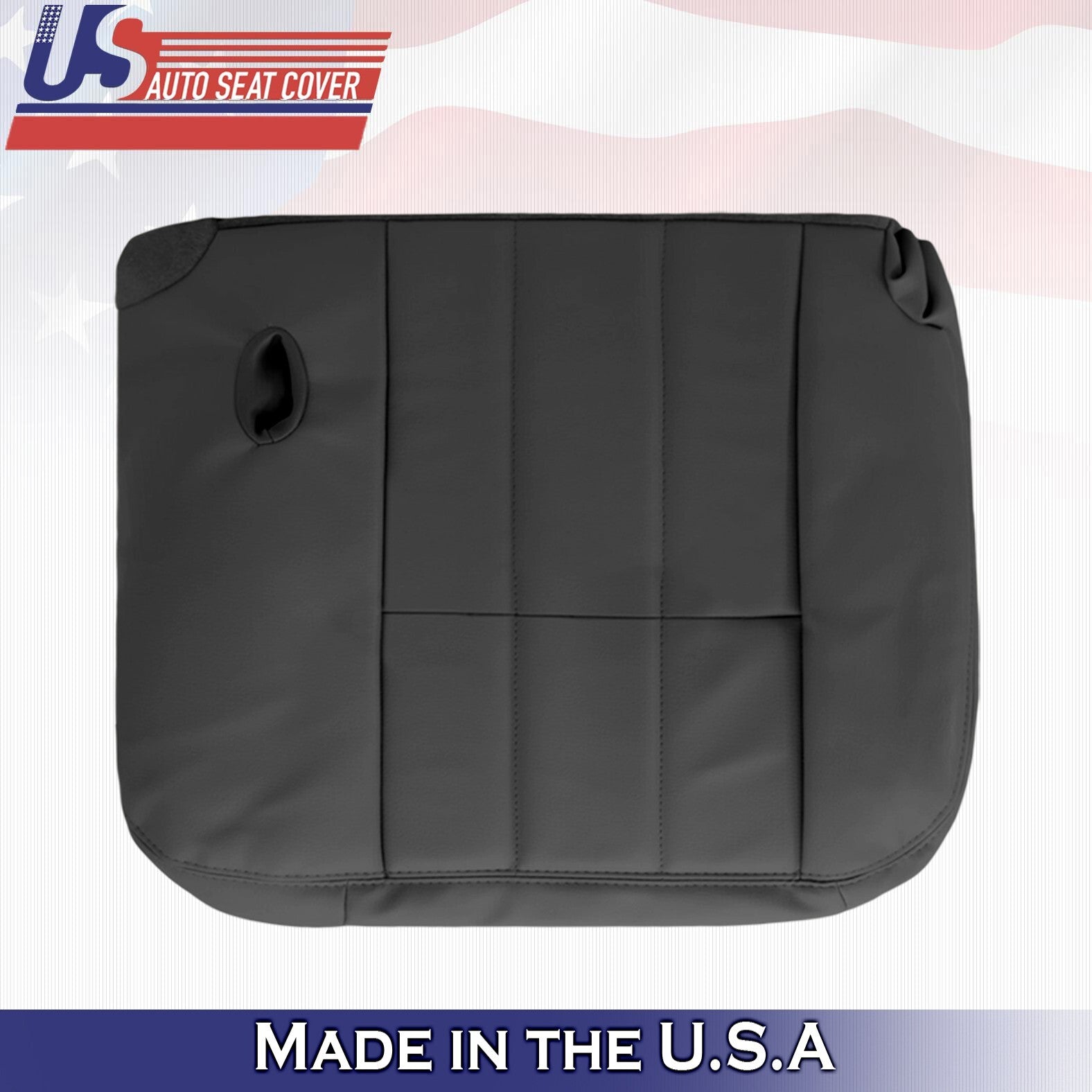 2003 For Mercury Grand Marquis Driver & Passenger Bottom Leather Seat Covers BLK