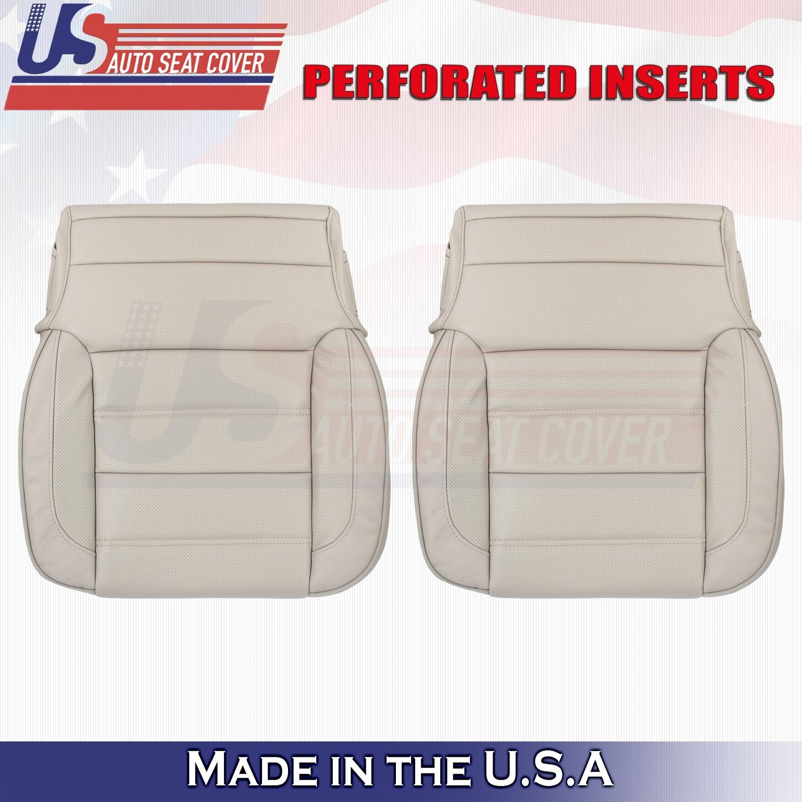 2014 to 2019 For GMC Yukon Denali Driver & Passenger Bottom Leather Covers Tan