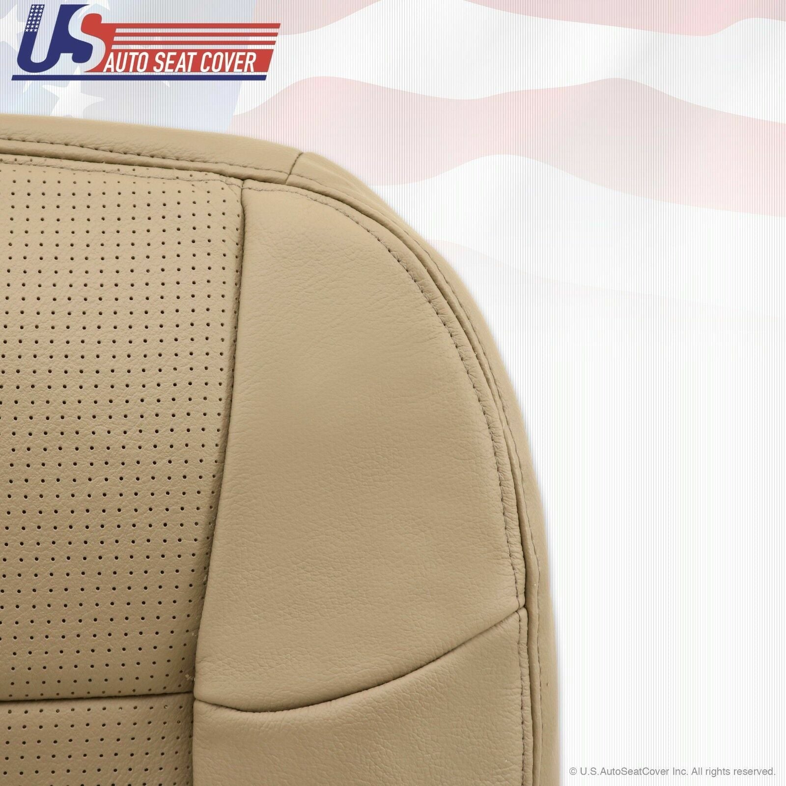 2001 Lincoln Navigator Driver Side Bottom Perforated Leather Seat Cover Tan