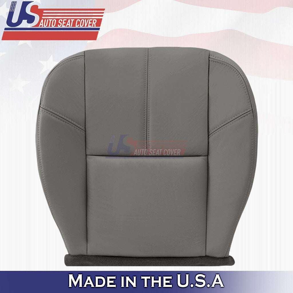 2007 to 2014 For Chevy Silverado WT Driver Top&Bottom Vinyl Seat Cover Dark Gray
