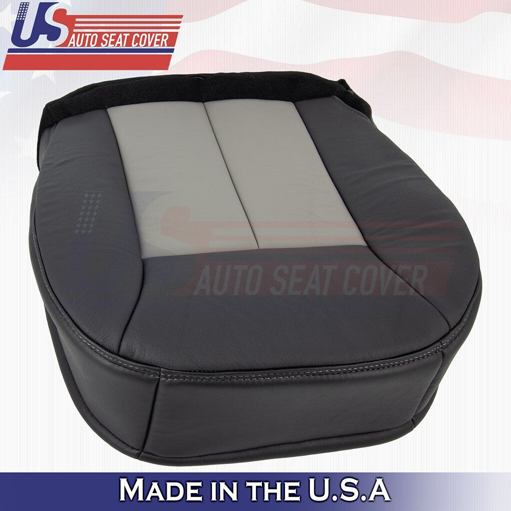2002 to 2004 Fits Jeep Grand Cherokee Passenger Bottom Leather Cover 2Tone Gray