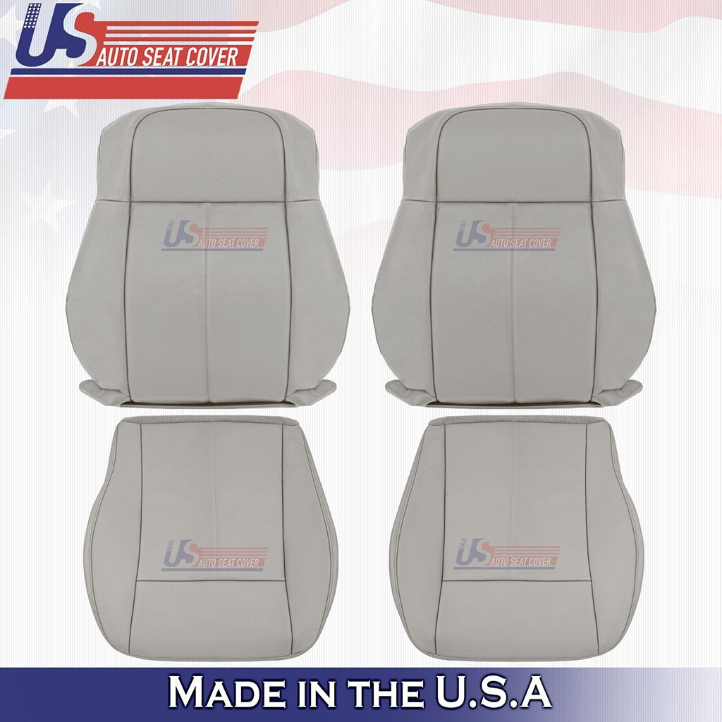 2005 to 2010 For Chrysler 300C Limited Front Top Bottom Leather Cover Light Gray